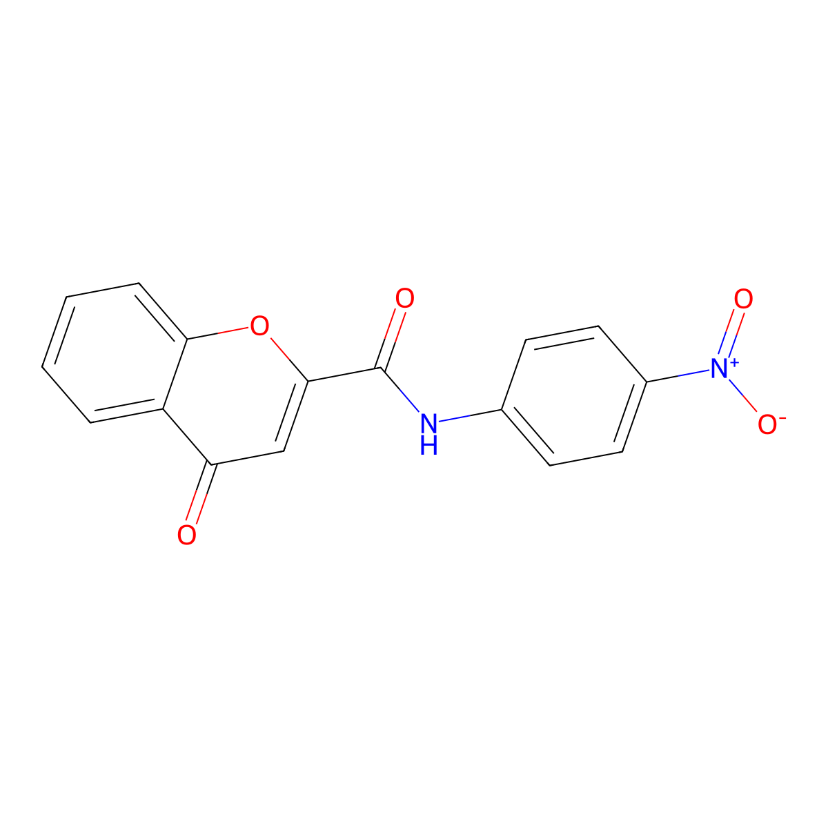N-(4-nitrophenyl)-4-oxo-4H-chromene-2-carboxamide molecular structure, CAS 32521-44-1