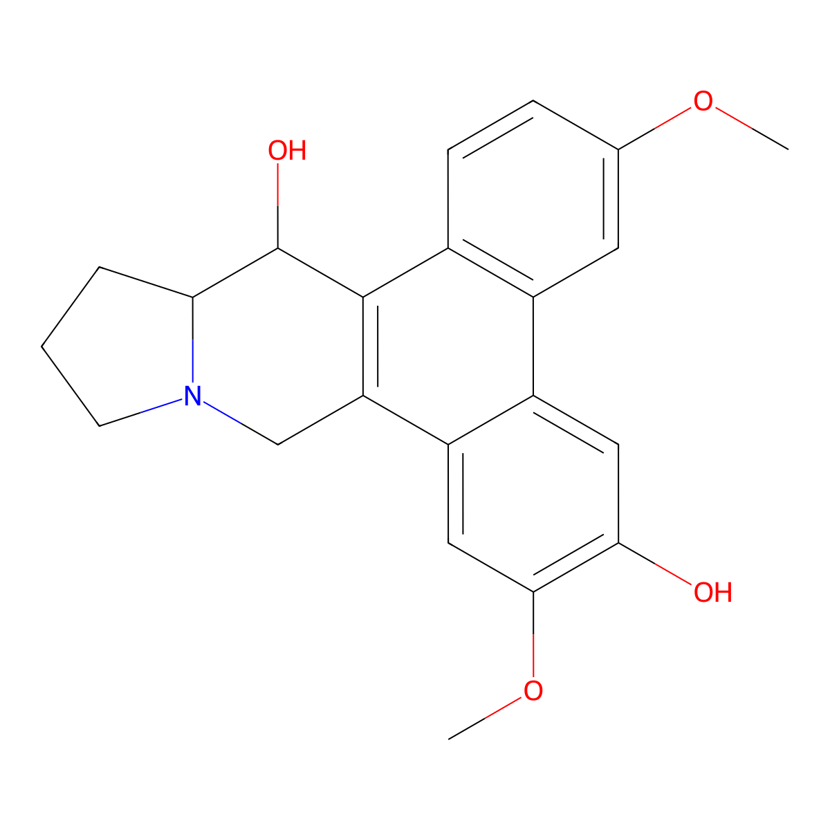 Tylophorinidine molecular structure, CAS 32523-69-6