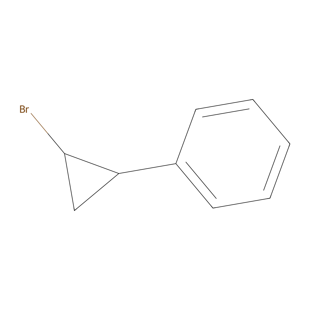 rac-[(1R,2S)-2-bromocyclopropyl]benzene molecular structure, CAS 32523-77-6
