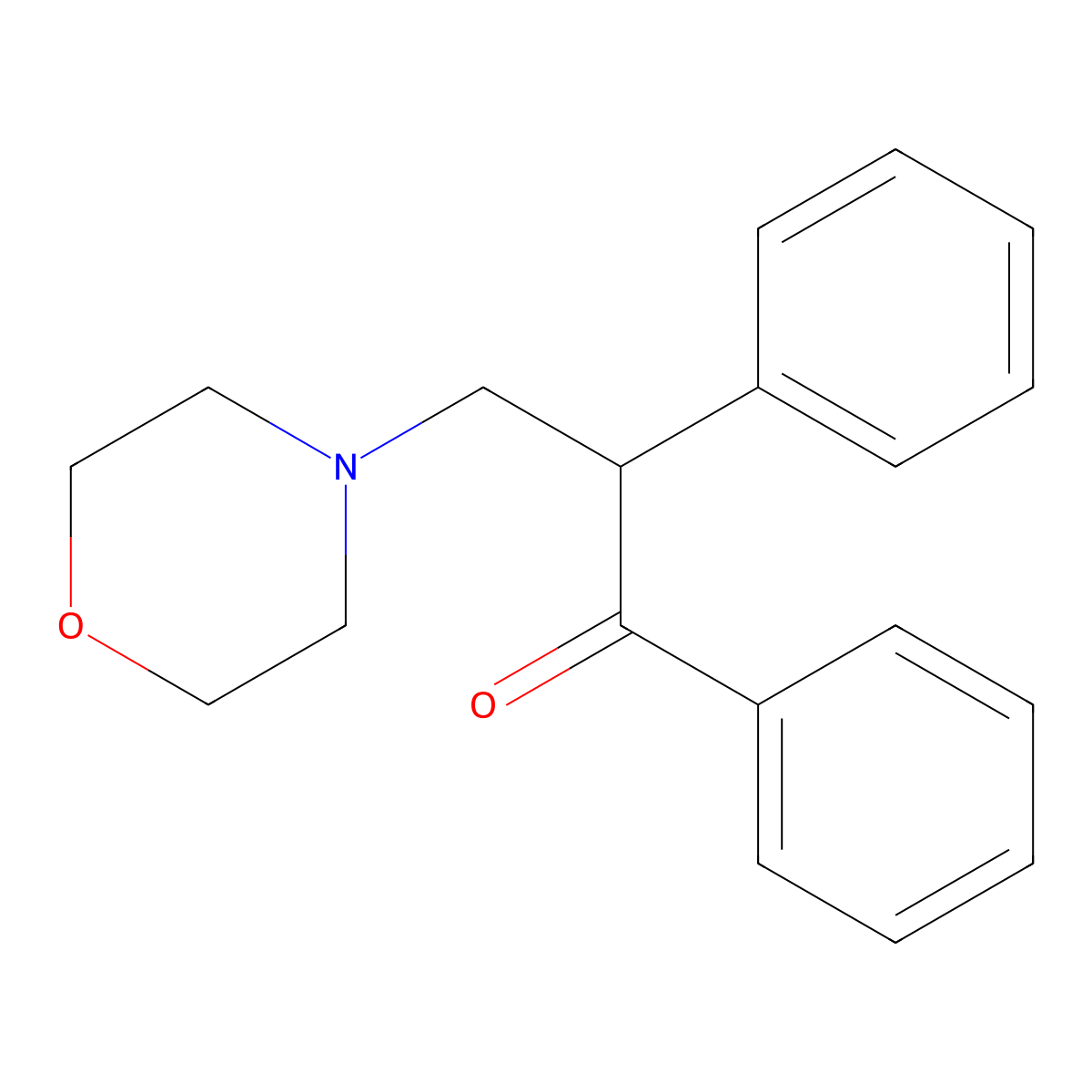 3-(Morpholin-4-yl)-1,2-diphenylpropan-1-one molecular structure, CAS 32525-40-9