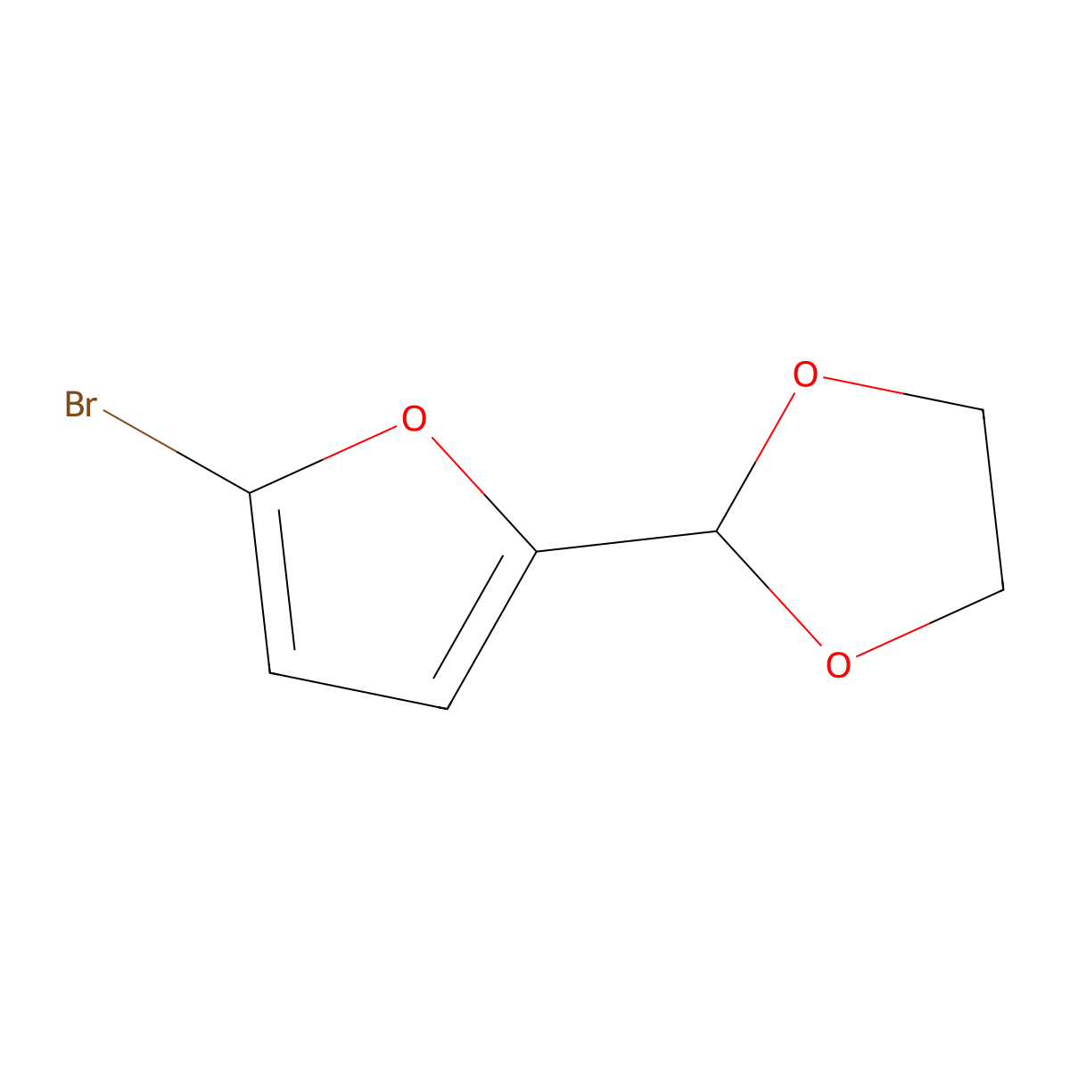 2-(5-Bromofuran-2-YL)-1,3-dioxolane molecular structure, CAS 32529-50-3