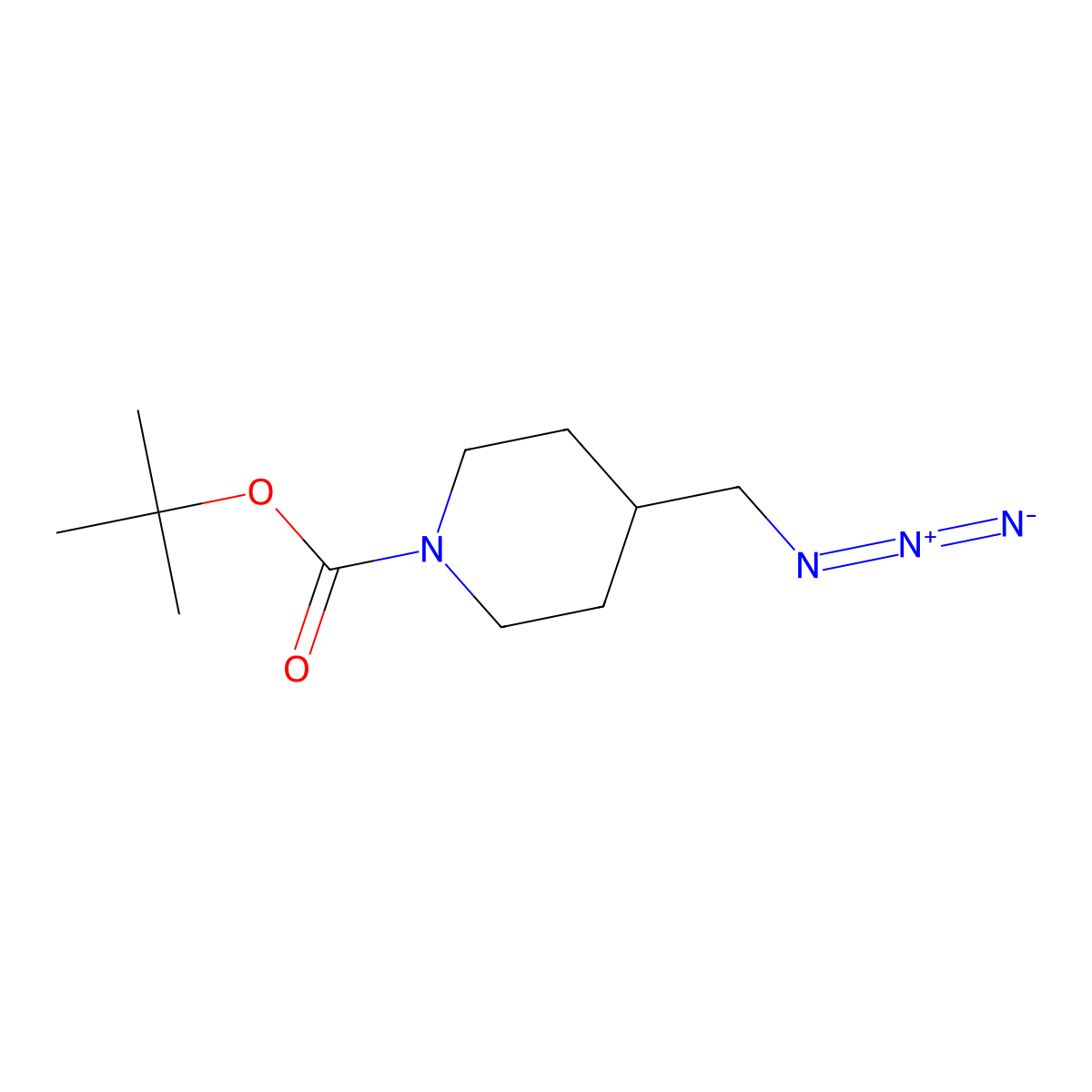 tert-Butyl 4-(azidomethyl)piperidine-1-carboxylate molecular structure, CAS 325290-50-4