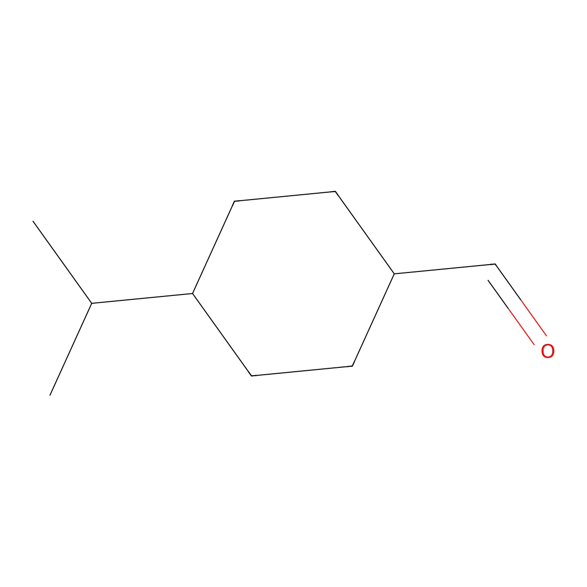 4-(Propan-2-yl)cyclohexane-1-carbaldehyde molecular structure, CAS 32533-97-4