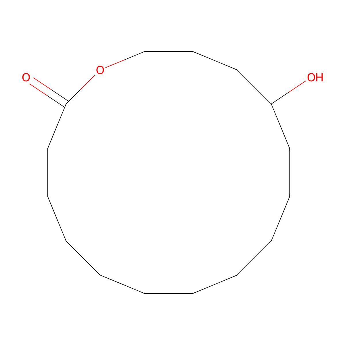 13-Hydroxy-oxacyclohexadecan-2-one molecular structure, CAS 32539-79-0