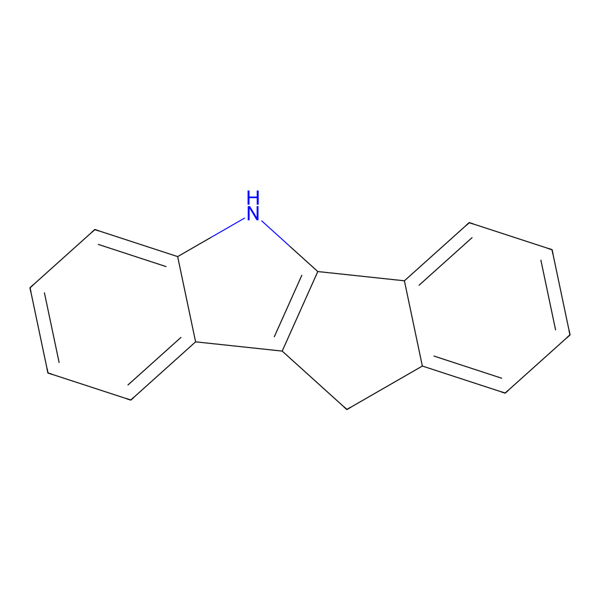 Indenoindole molecular structure, CAS 3254-91-9