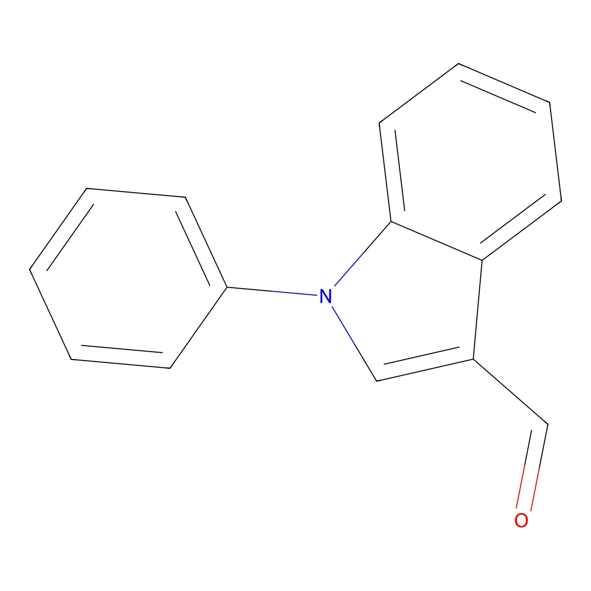 1-Phenyl-1H-indole-3-carbaldehyde molecular structure, CAS 32542-59-9