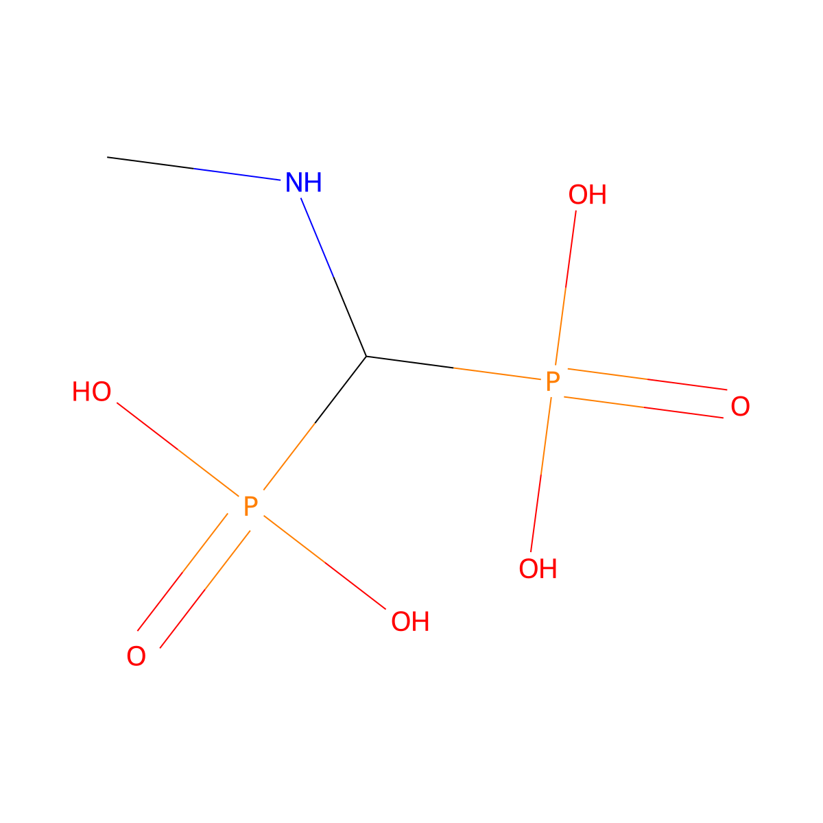 [(Methylamino)methylene]bisphosphonic acid molecular structure, CAS 32545-63-4