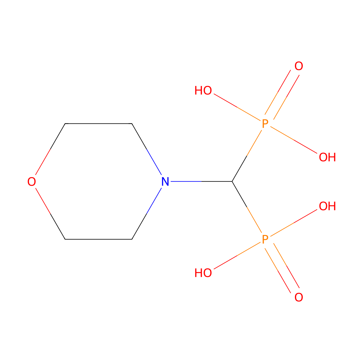 (Morpholin-4-ylmethylene)bisphosphonic acid molecular structure, CAS 32545-75-8