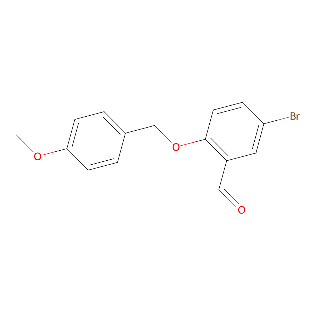 5-Bromo-2-((4-methoxybenzyl)oxy)benzaldehyde molecular structure, CAS 325457-67-8