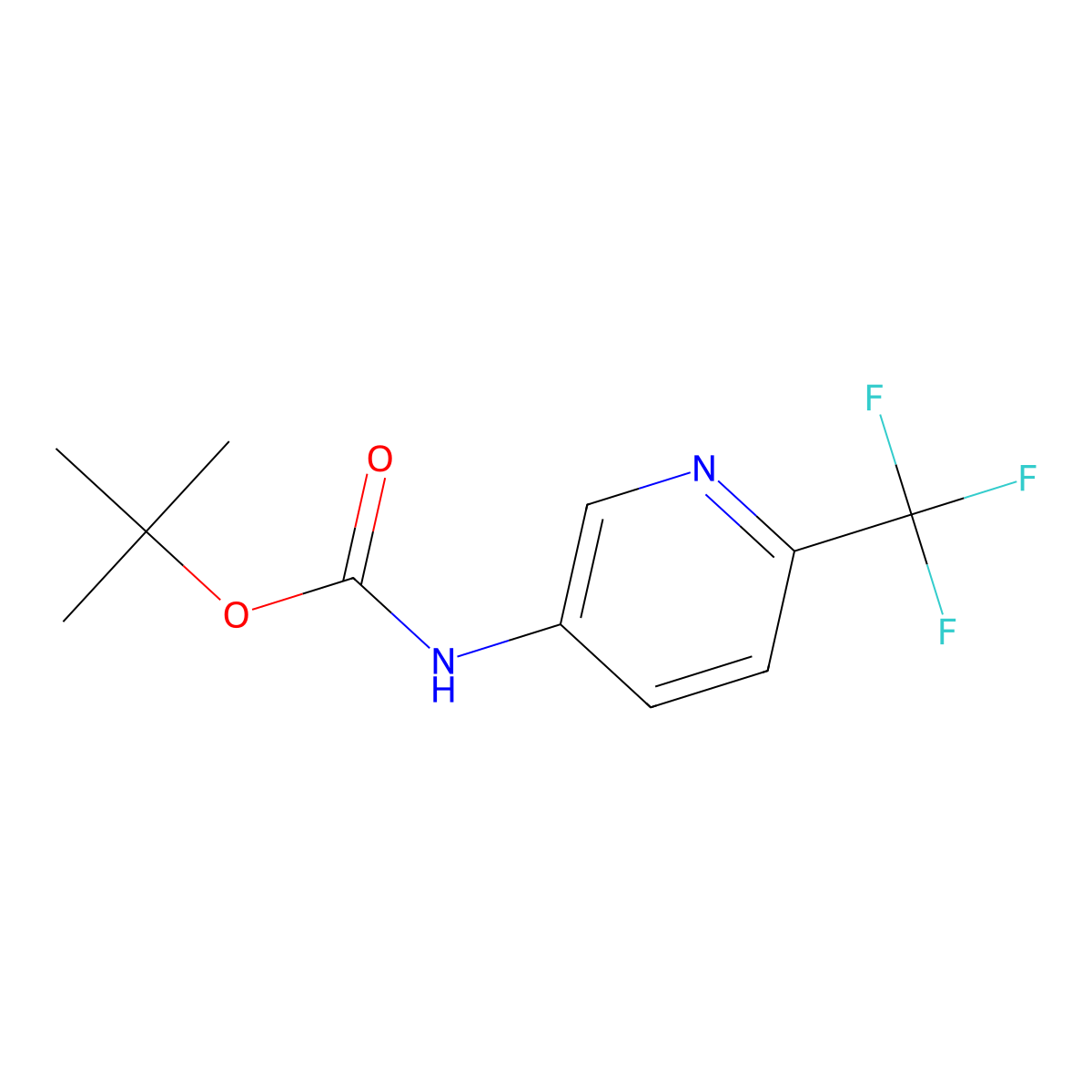 Tert-butyl (6-(trifluoromethyl)pyridin-3-yl)carbamate molecular structure, CAS 325457-86-1