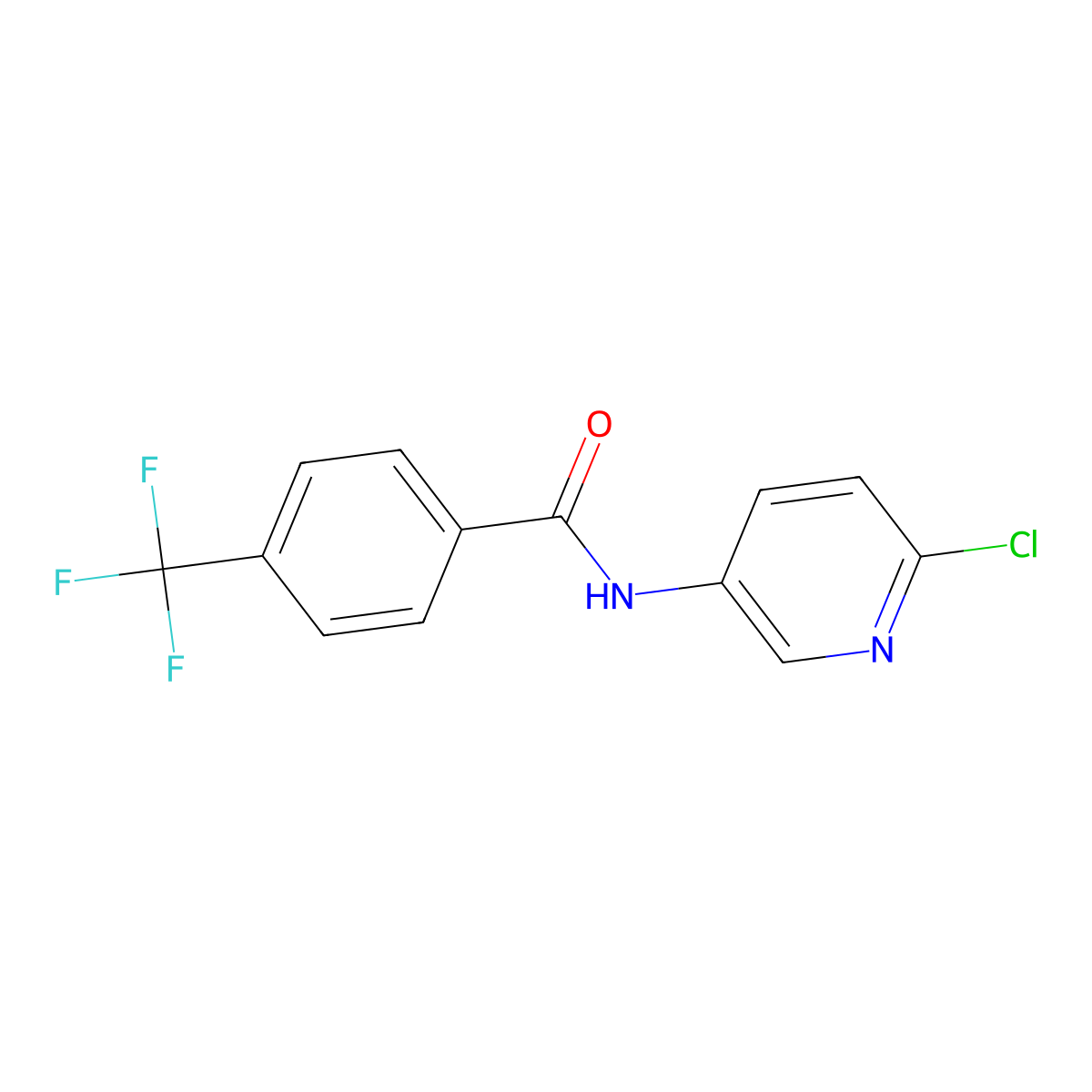 N-(6-chloropyridin-3-yl)-4-(trifluoromethyl)benzamide molecular structure, CAS 325457-95-2