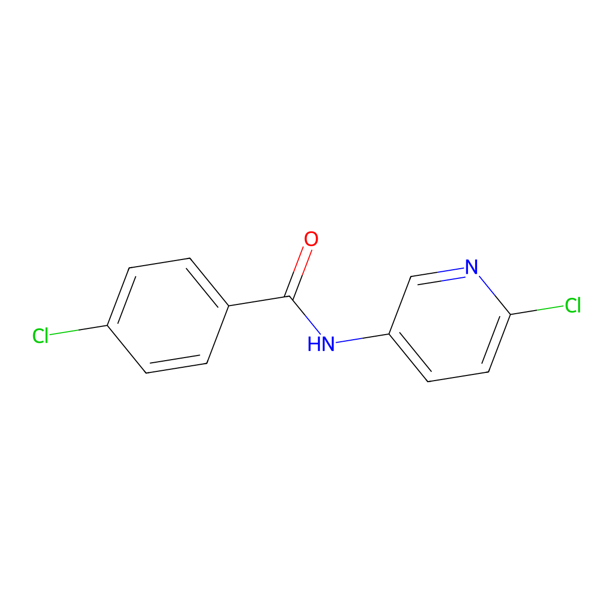 4-chloro-N-(6-chloropyridin-3-yl)benzamide molecular structure, CAS 325457-99-6