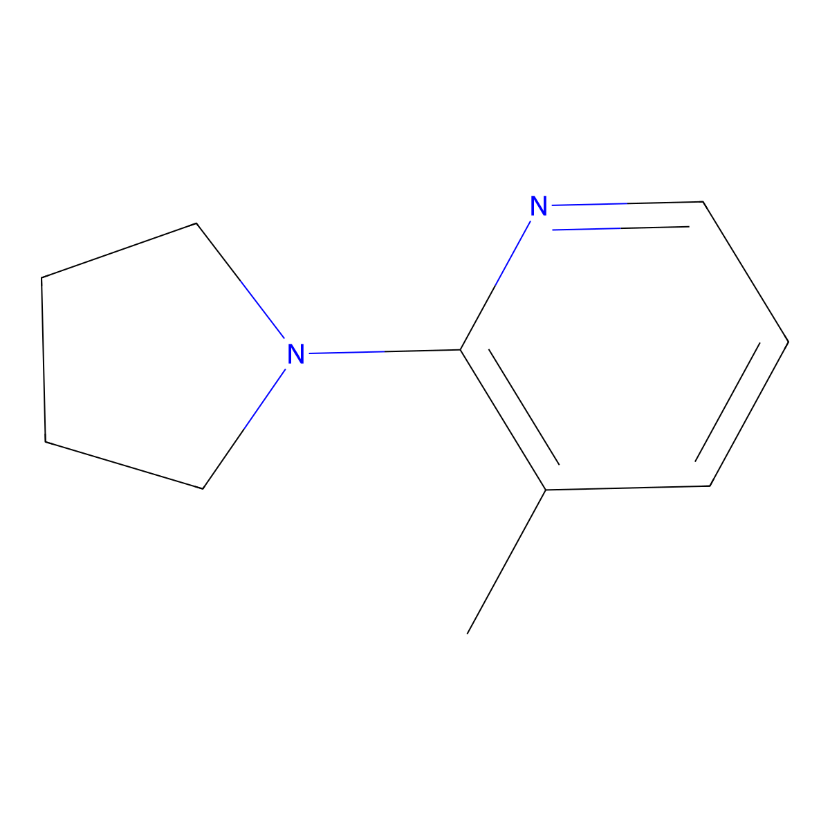 3-Methyl-2-(pyrrolidin-1-yl)pyridine molecular structure, CAS 325460-81-9
