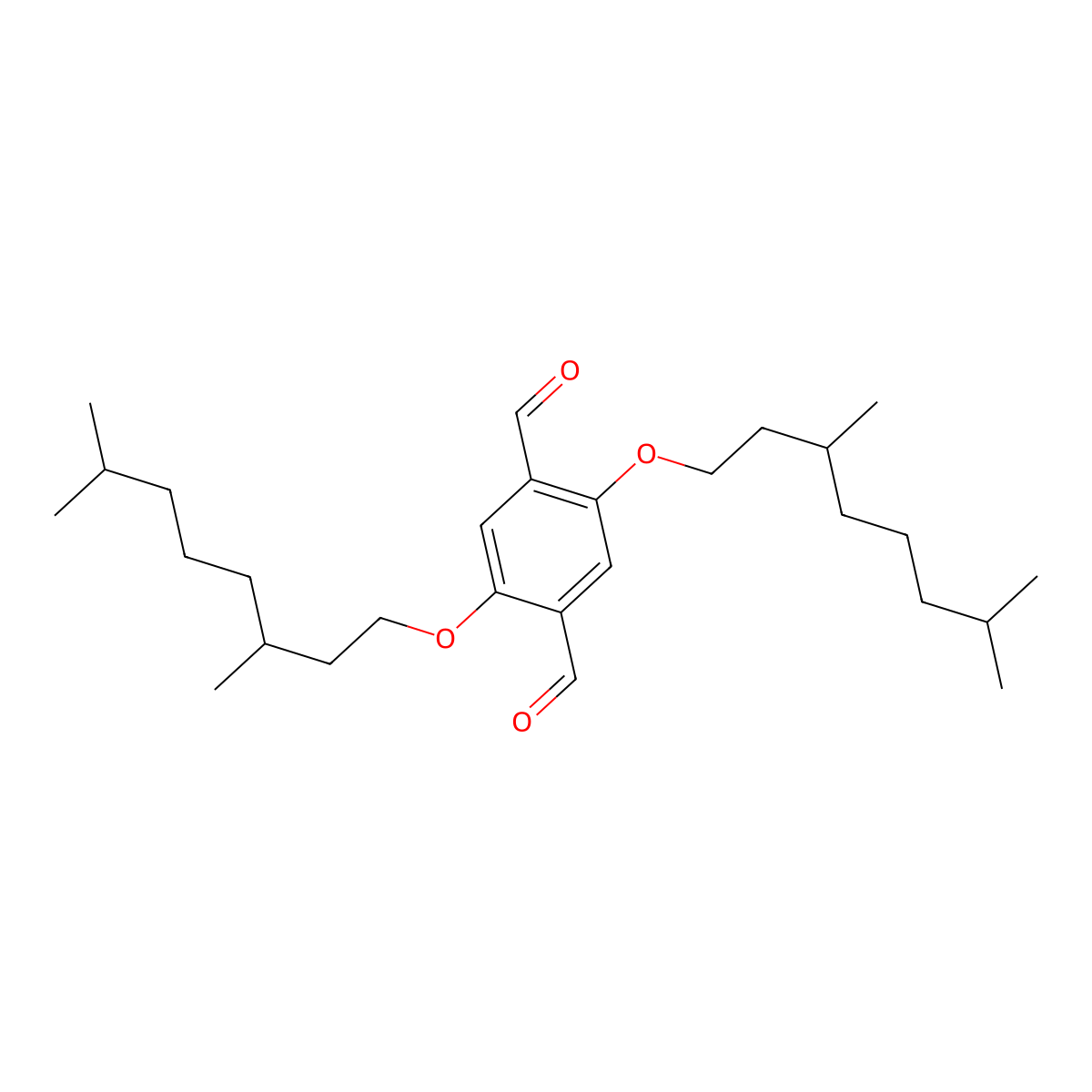 2,5-Bis(3,7-dimethyloctyloxy)terephthalaldehyde molecular structure, CAS 325461-35-6
