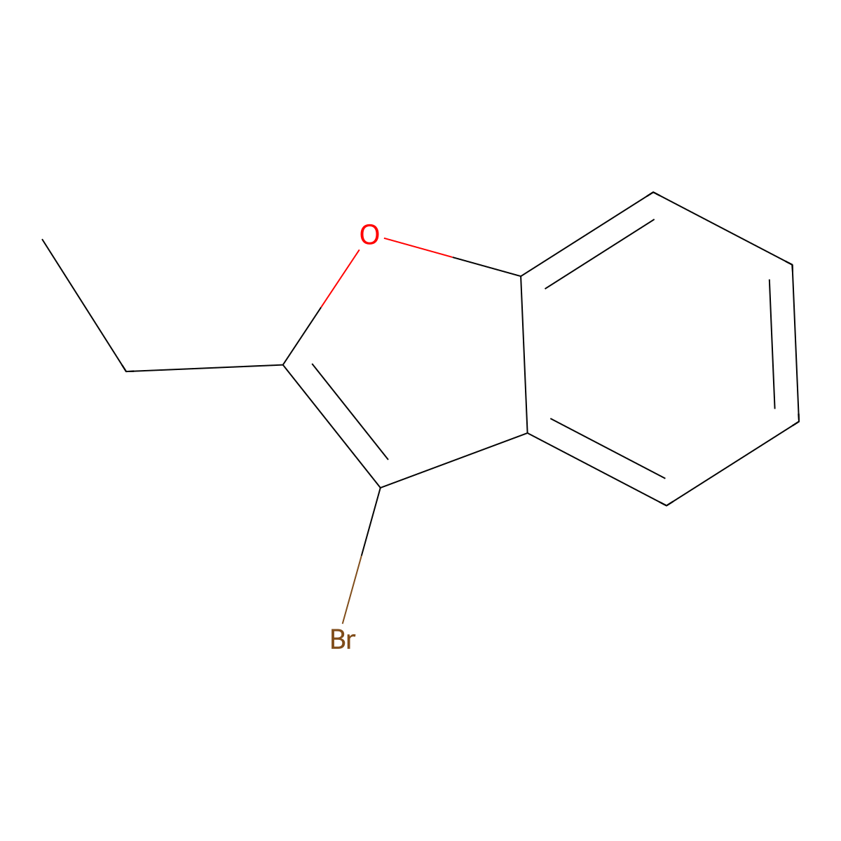 3-Bromo-2-ethyl-1-benzofuran molecular structure, CAS 325465-53-0