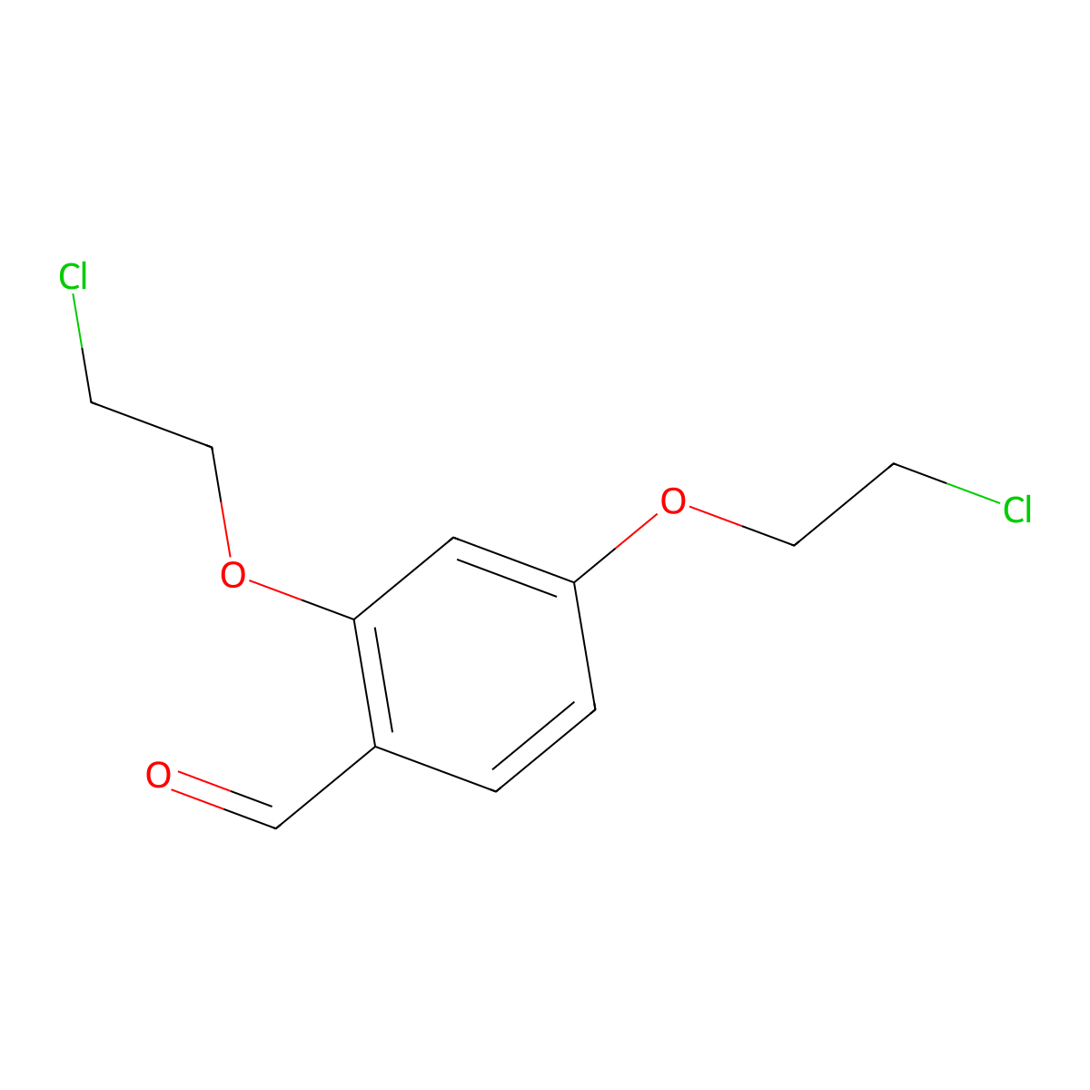2,4-Bis(2-chloroethoxy)benzaldehyde molecular structure, CAS 325465-62-1