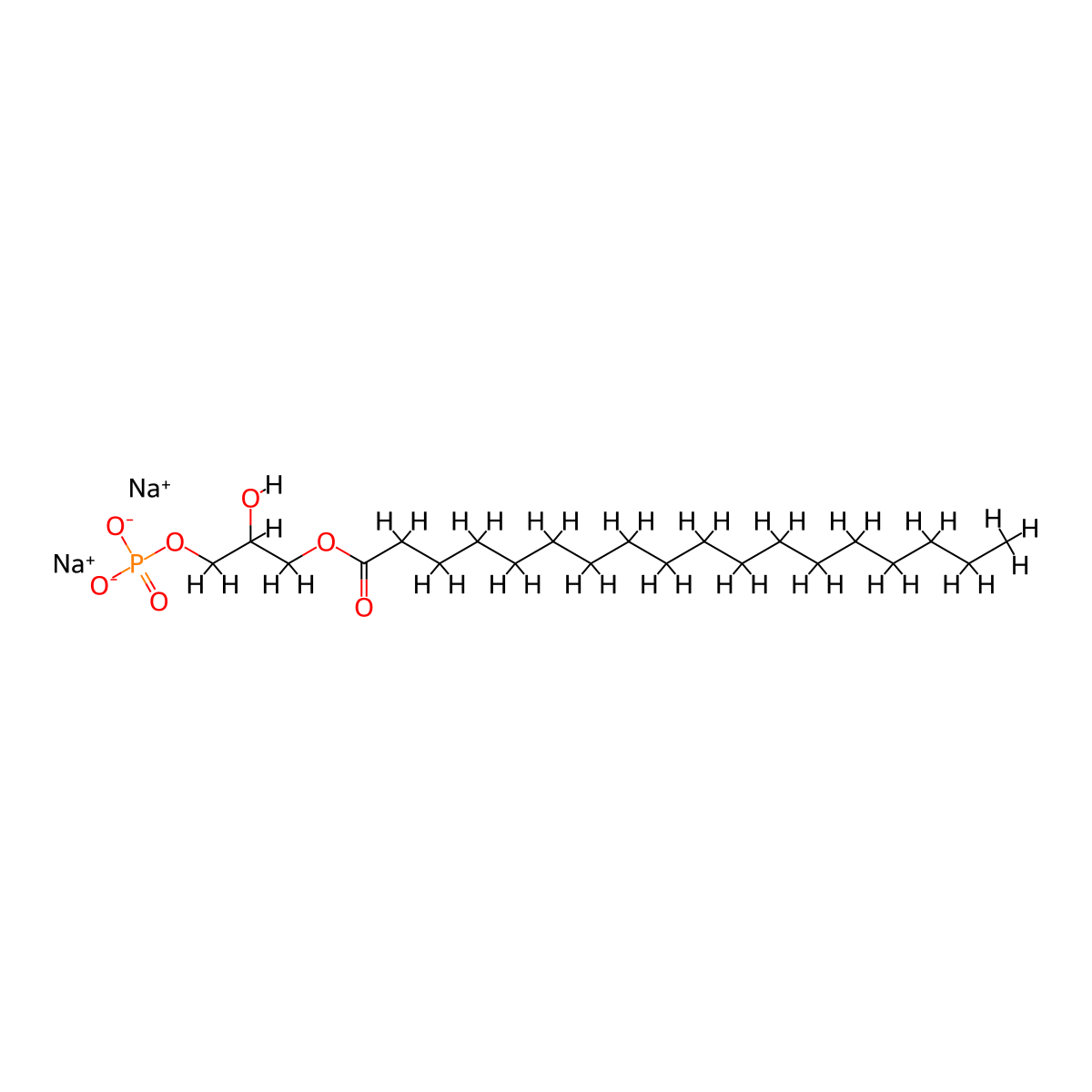 1-Stearoyl-2-hydroxy-sn-glycero-3-phosphate (sodium salt) molecular structure, CAS 325465-92-7