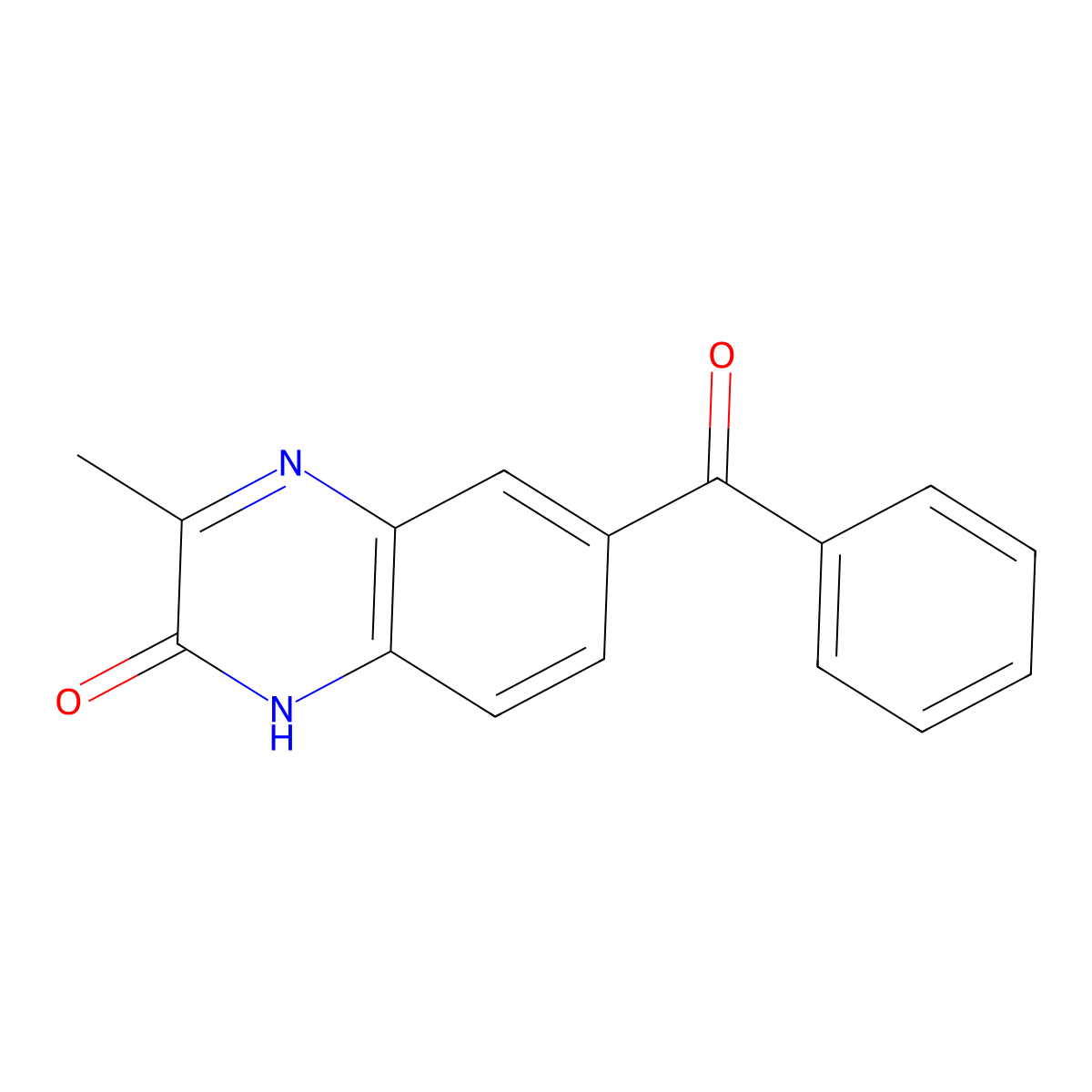(2-Hydroxy-3-methylquinoxalin-6-yl)(phenyl)methanone molecular structure, CAS 325469-51-0