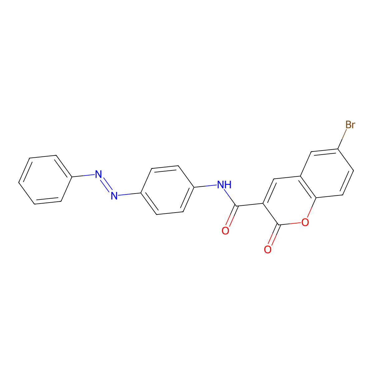 6-bromo-2-oxo-N-{4-[(E)-phenyldiazenyl]phenyl}-2H-chromene-3-carboxamide molecular structure, CAS 325471-36-1