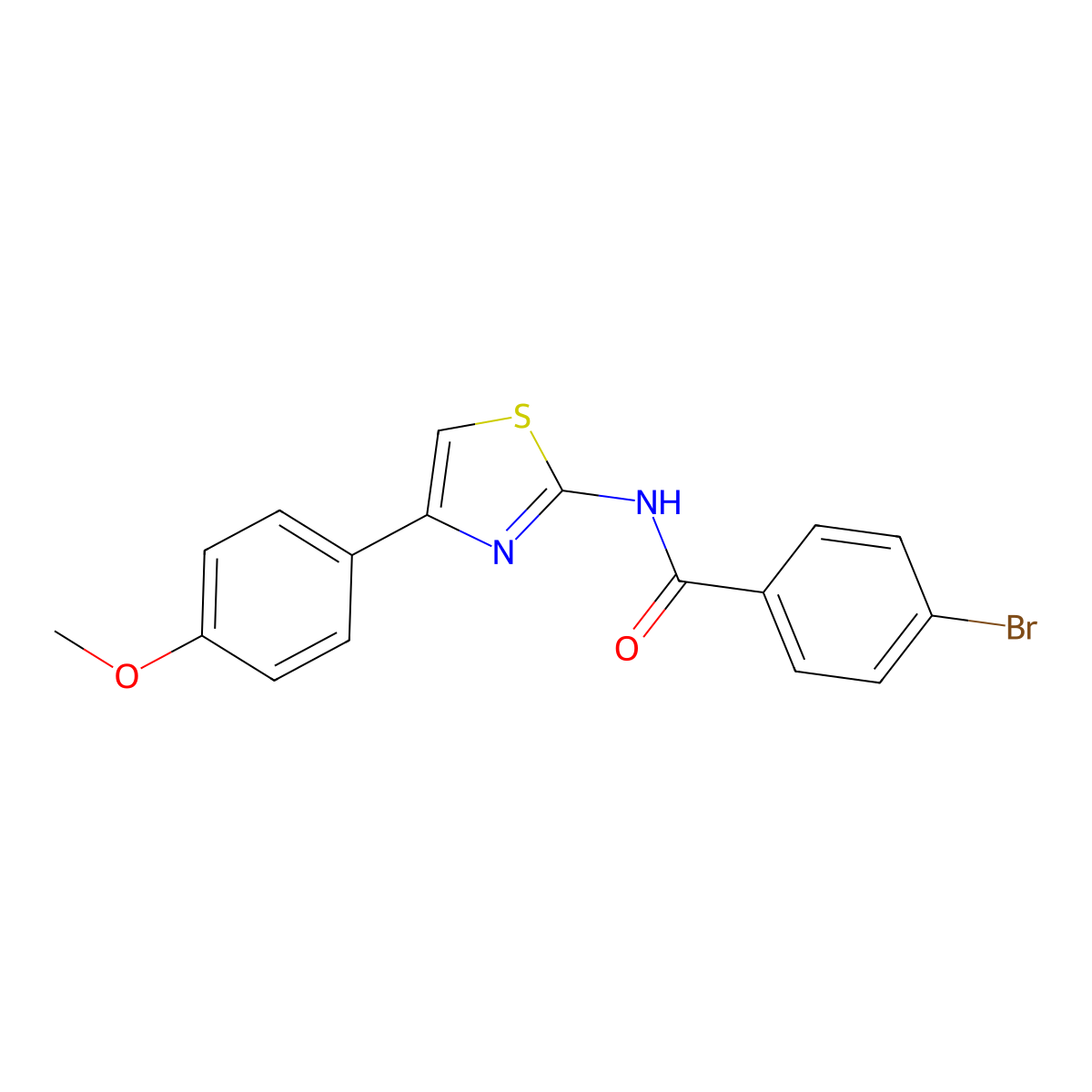 4-bromo-N-[4-(4-methoxyphenyl)-1,3-thiazol-2-yl]benzamide molecular structure, CAS 325471-37-2