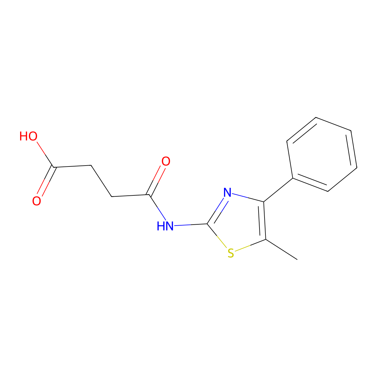 4-[(5-Methyl-4-phenyl-1,3-thiazol-2-yl)amino]-4-oxobutanoic acid molecular structure, CAS 325471-38-3