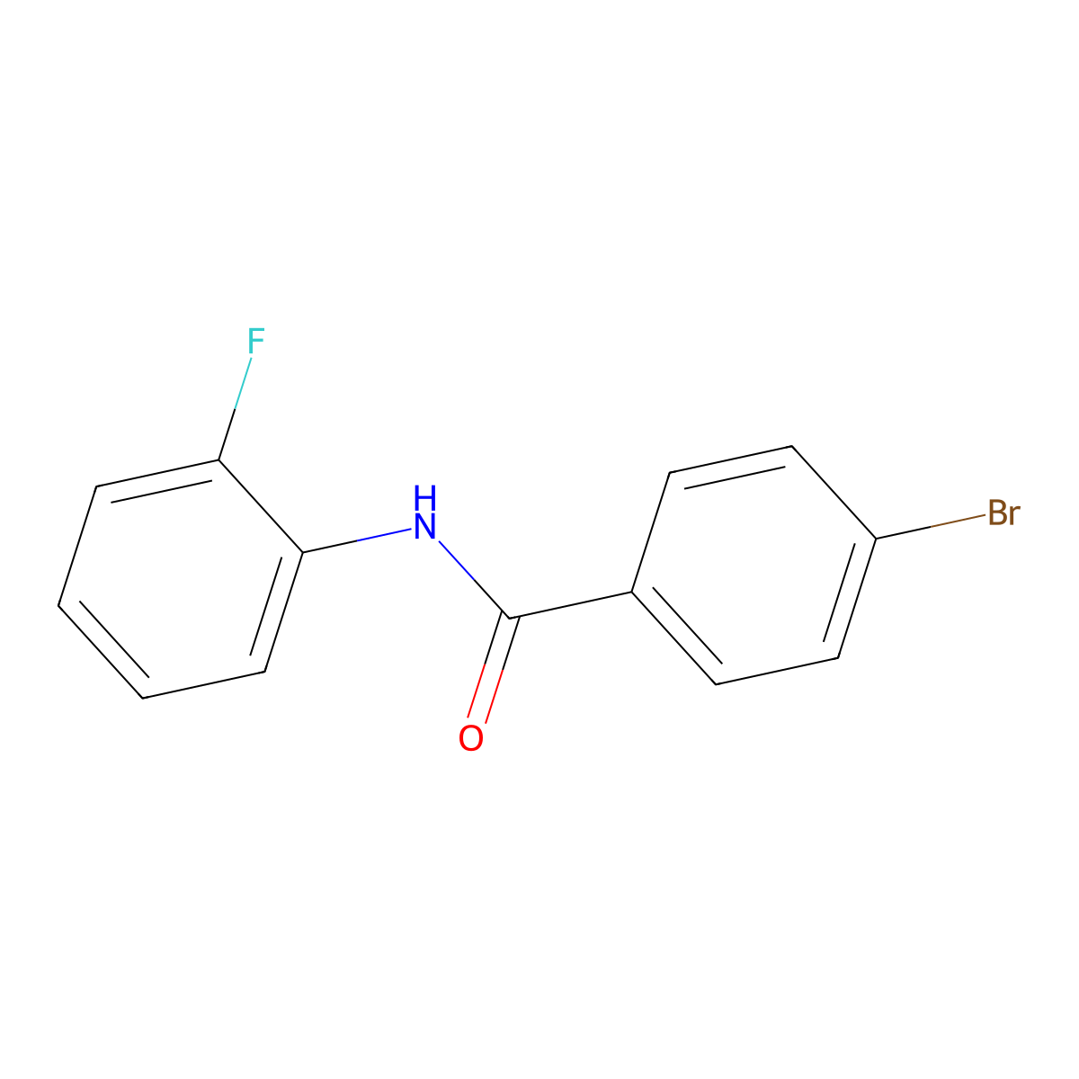 4-bromo-N-(2-fluorophenyl)benzamide molecular structure, CAS 325471-58-7