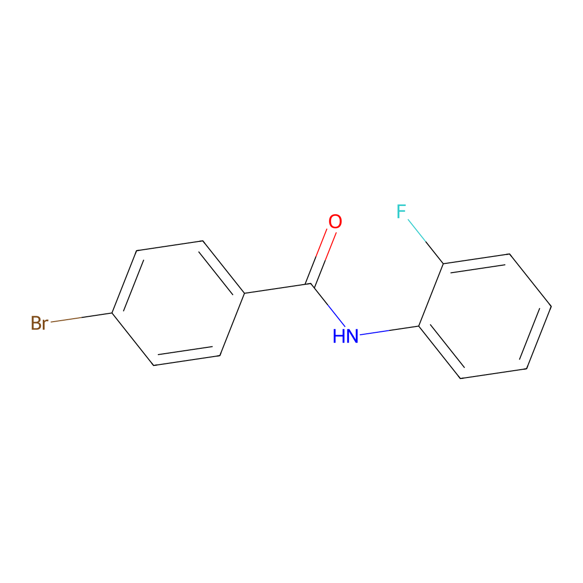 4-bromo-N-(2-fluorophenyl)benzamide molecular structure, CAS 325471-58-7