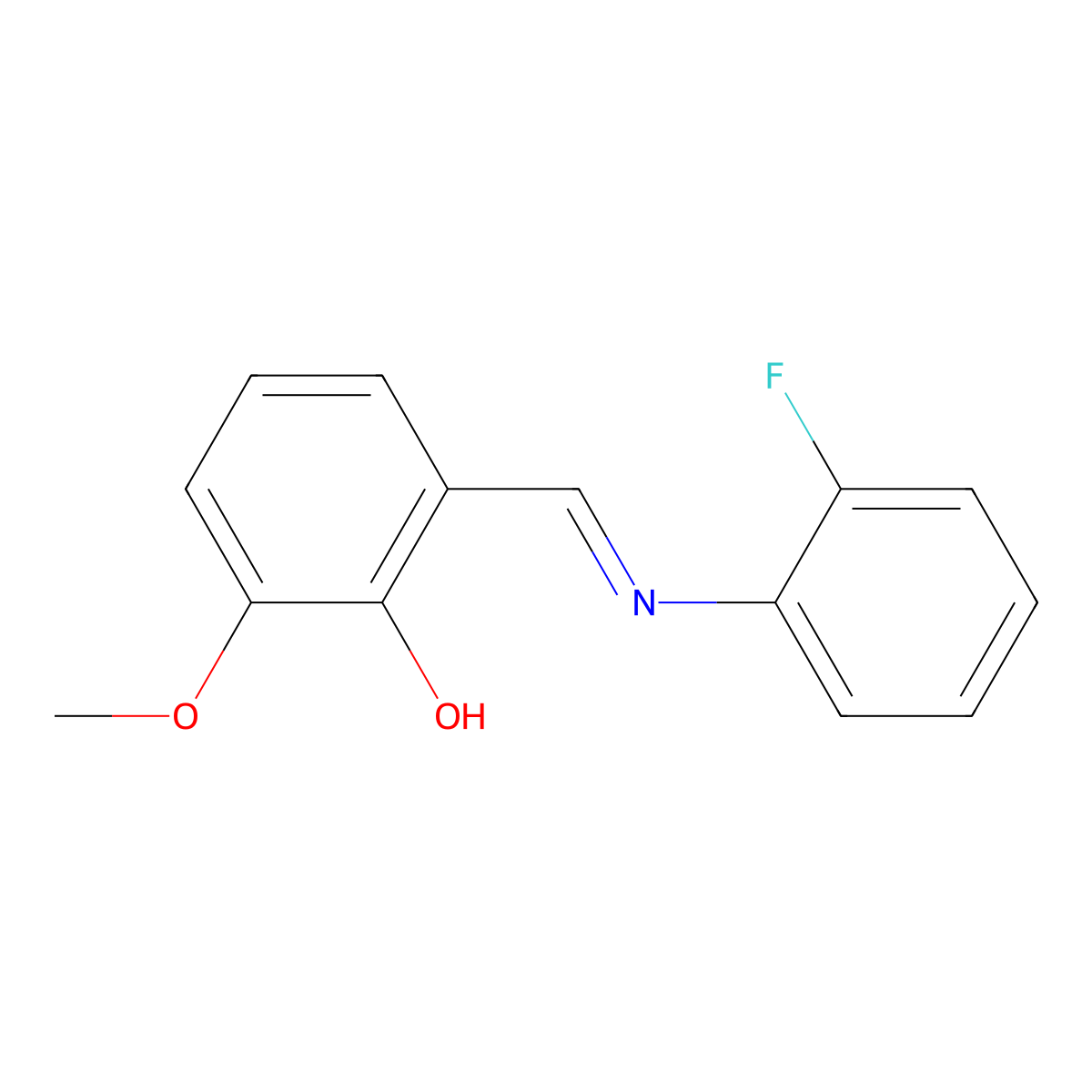 2-{(E)-[(2-fluorophenyl)imino]methyl}-6-methoxyphenol molecular structure, CAS 325471-59-8
