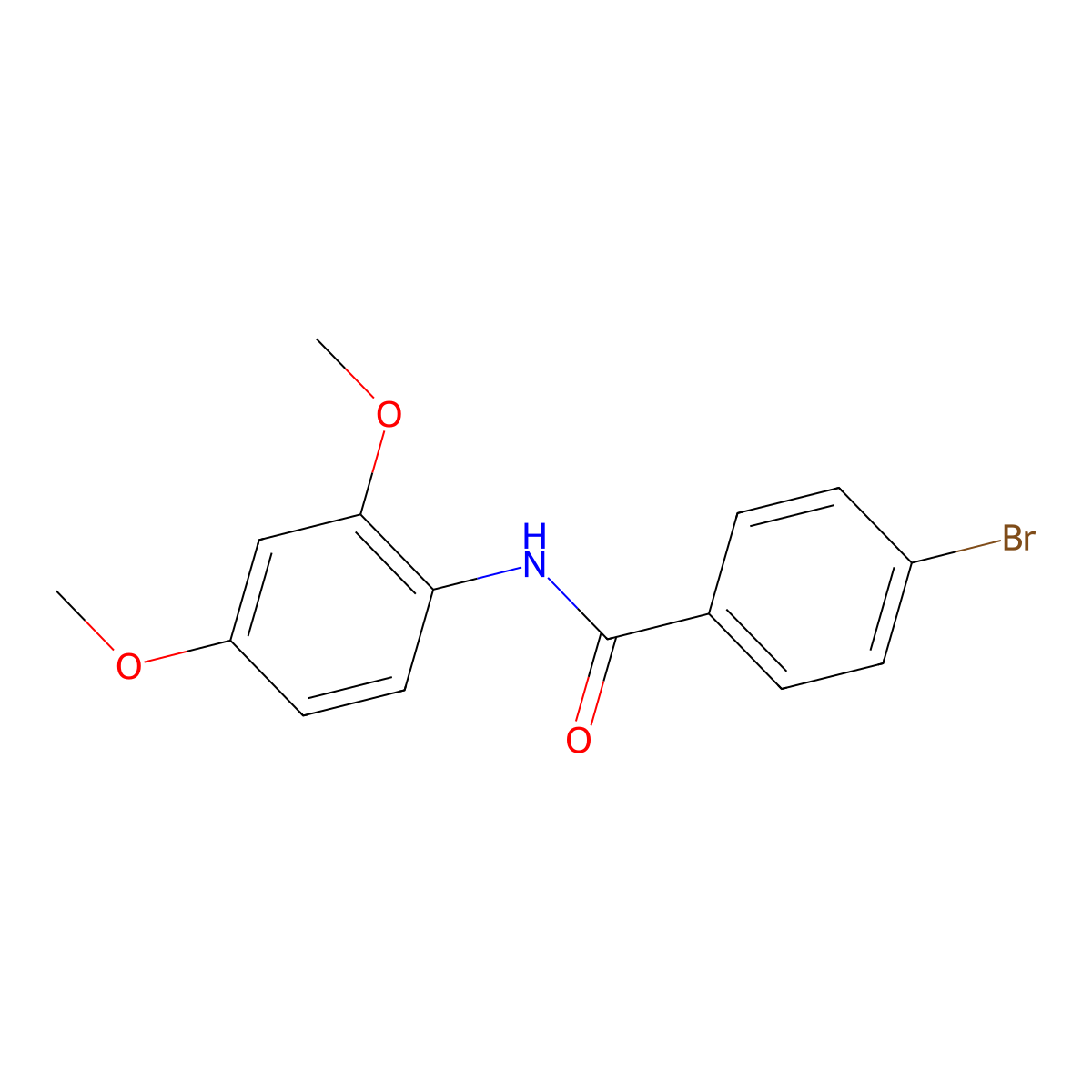 4-bromo-N-(2,4-dimethoxyphenyl)benzamide molecular structure, CAS 325471-68-9
