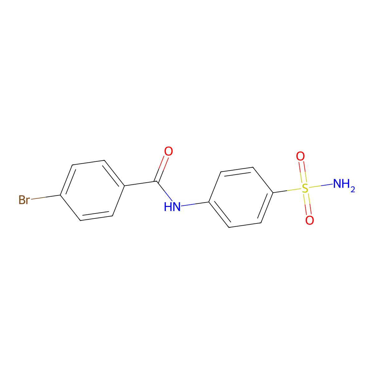 4-bromo-N-(4-sulfamoylphenyl)benzamide molecular structure, CAS 325471-78-1