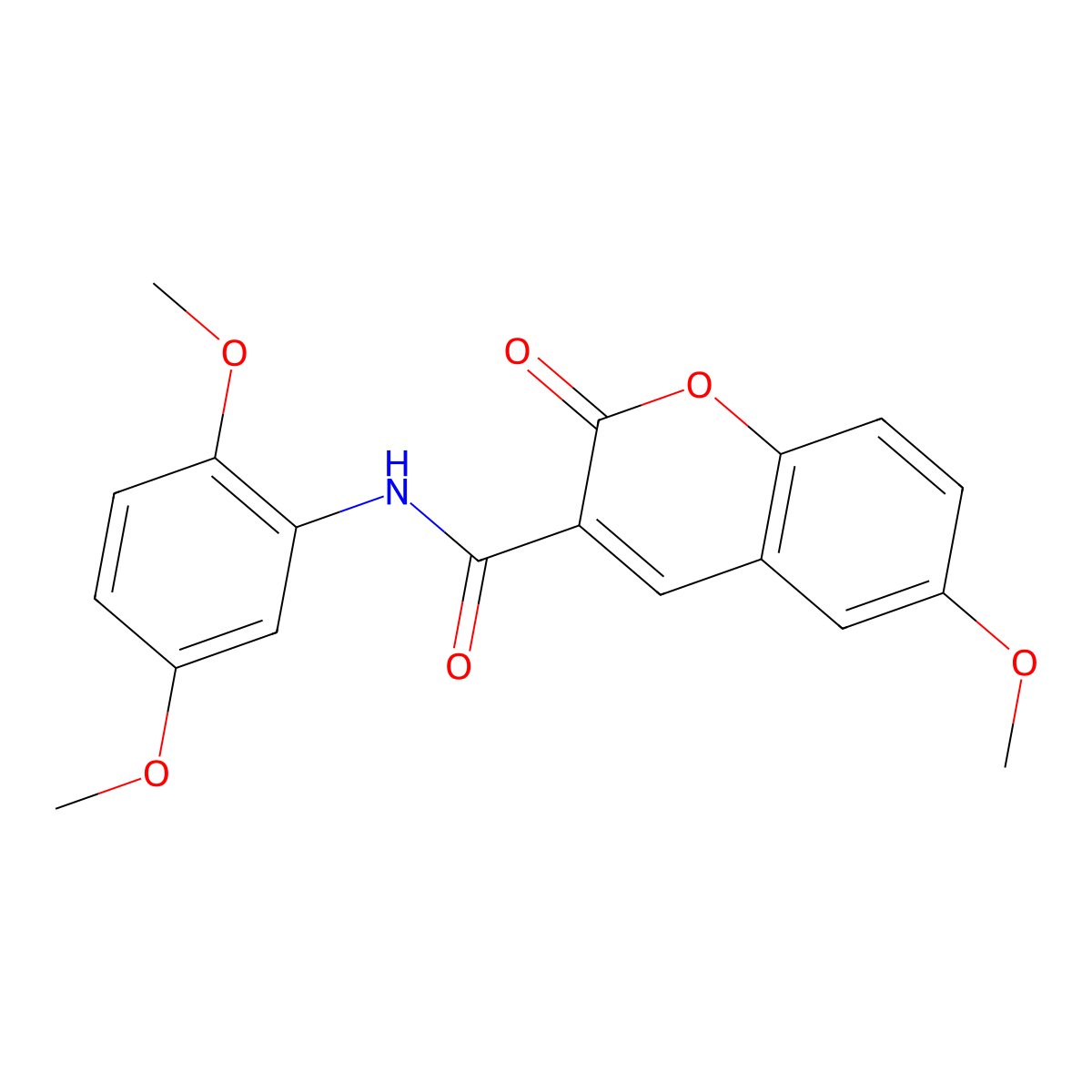 N-(2,5-dimethoxyphenyl)-6-methoxy-2-oxo-2H-chromene-3-carboxamide molecular structure, CAS 325471-93-0