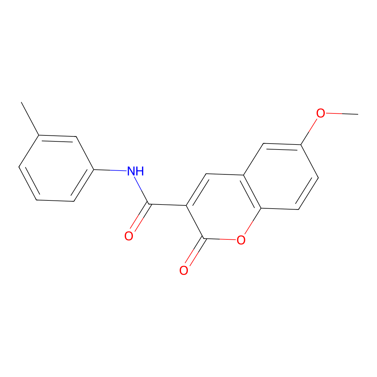 6-methoxy-2-oxo-N-(m-tolyl)-2H-chromene-3-carboxamide molecular structure, CAS 325472-06-8