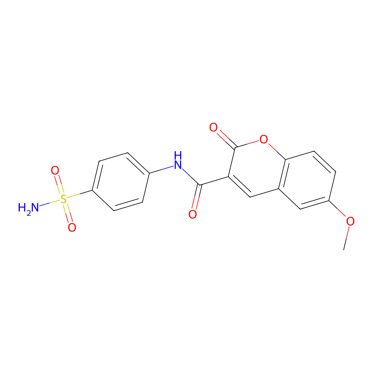 6-methoxy-2-oxo-N-(4-sulfamoylphenyl)-2H-chromene-3-carboxamide molecular structure, CAS 325472-07-9