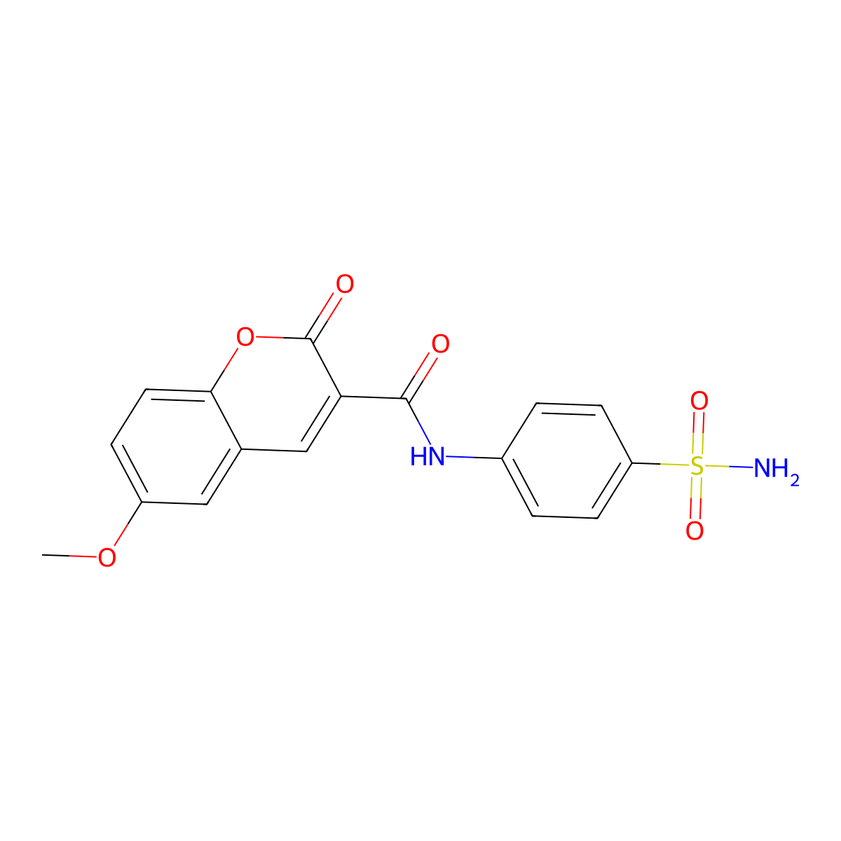 6-methoxy-2-oxo-N-(4-sulfamoylphenyl)-2H-chromene-3-carboxamide molecular structure, CAS 325472-07-9