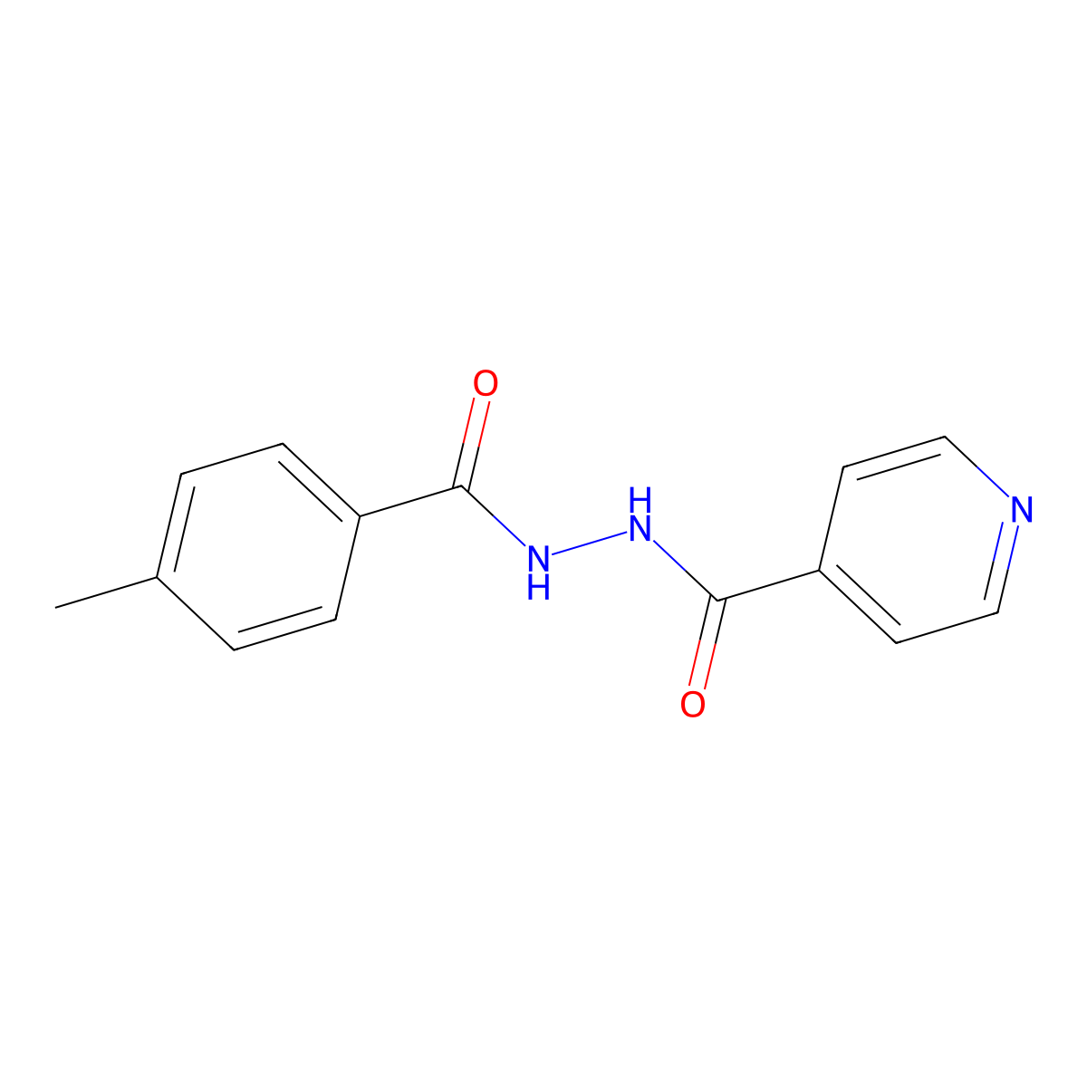 N'-(4-methylbenzoyl)pyridine-4-carbohydrazide molecular structure, CAS 325472-26-2