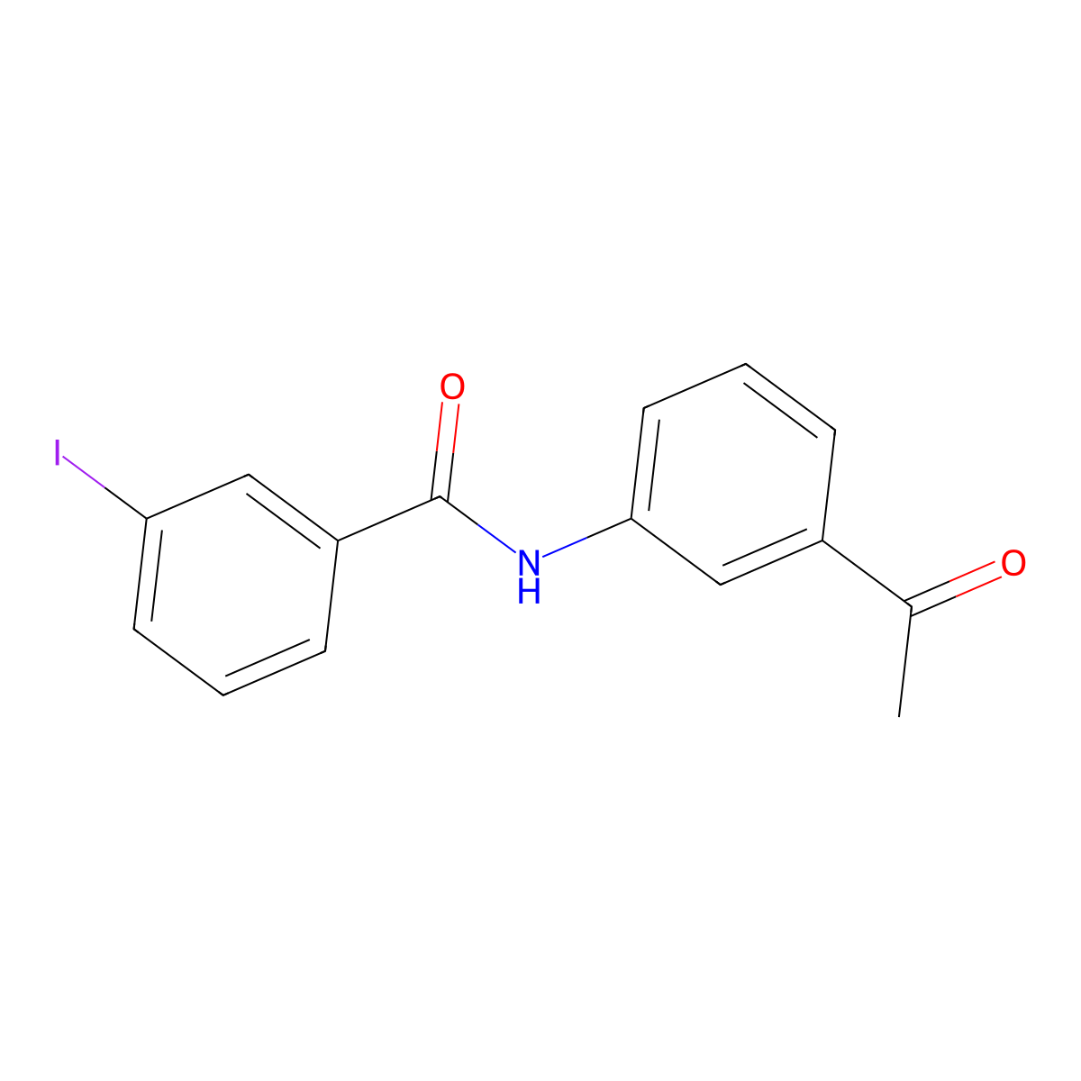 N-(3-acetylphenyl)-3-iodobenzamide molecular structure, CAS 325472-47-7