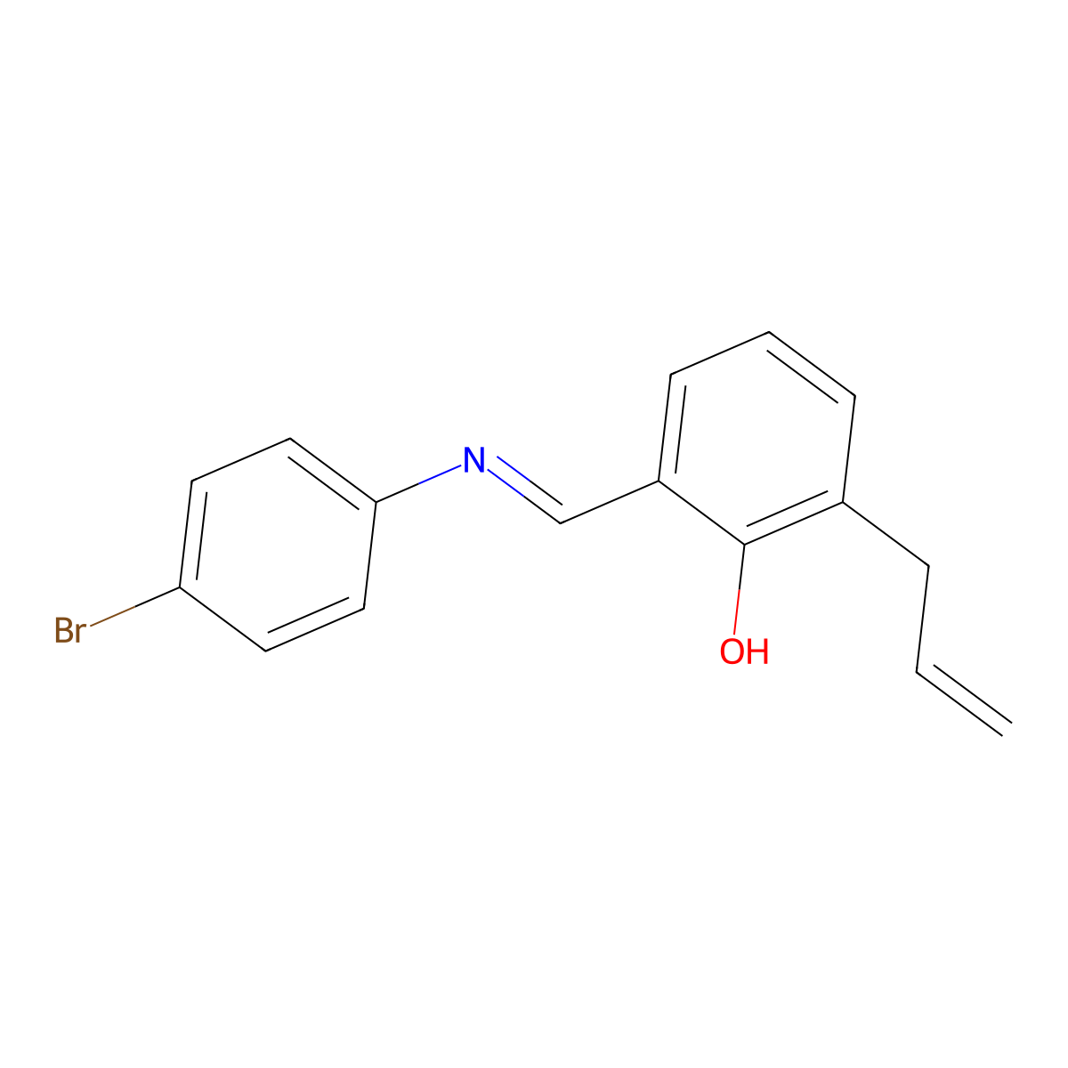 2-allyl-6-{(E)-[(4-bromophenyl)imino]methyl}phenol molecular structure, CAS 325472-91-1