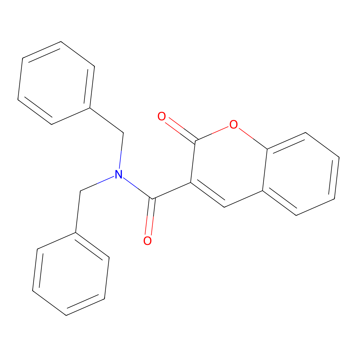 N,N-dibenzyl-2-oxo-2H-chromene-3-carboxamide molecular structure, CAS 325473-66-3