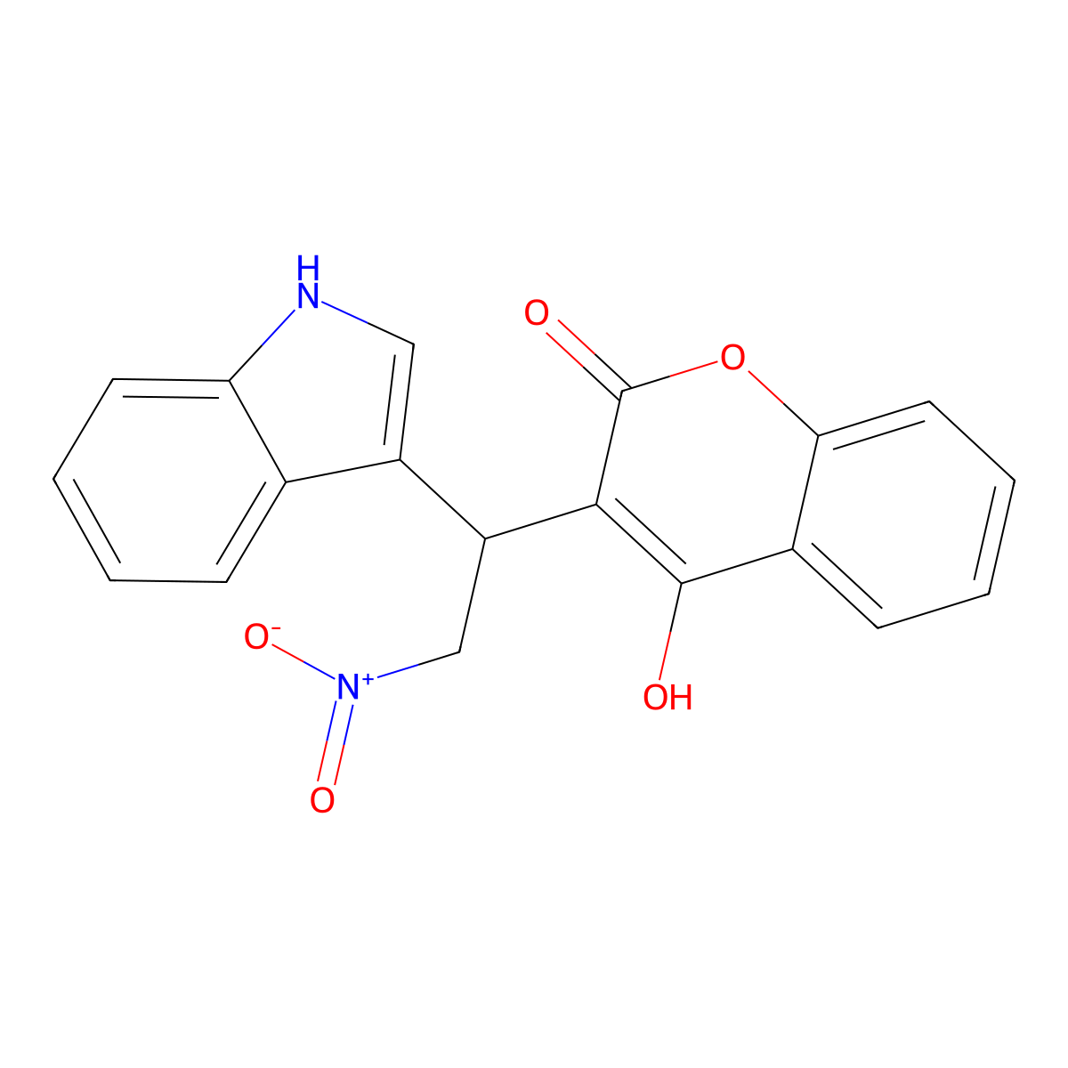 4-hydroxy-3-[1-(1H-indol-3-yl)-2-nitroethyl]-2H-chromen-2-one molecular structure, CAS 325474-34-8