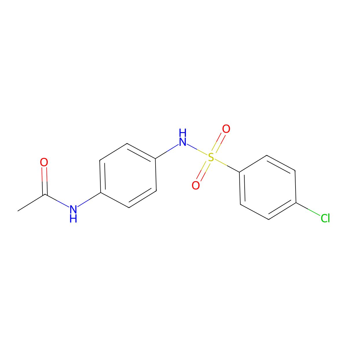 N-(4-{[(4-chlorophenyl)sulfonyl]amino}phenyl)acetamide molecular structure, CAS 325474-69-9