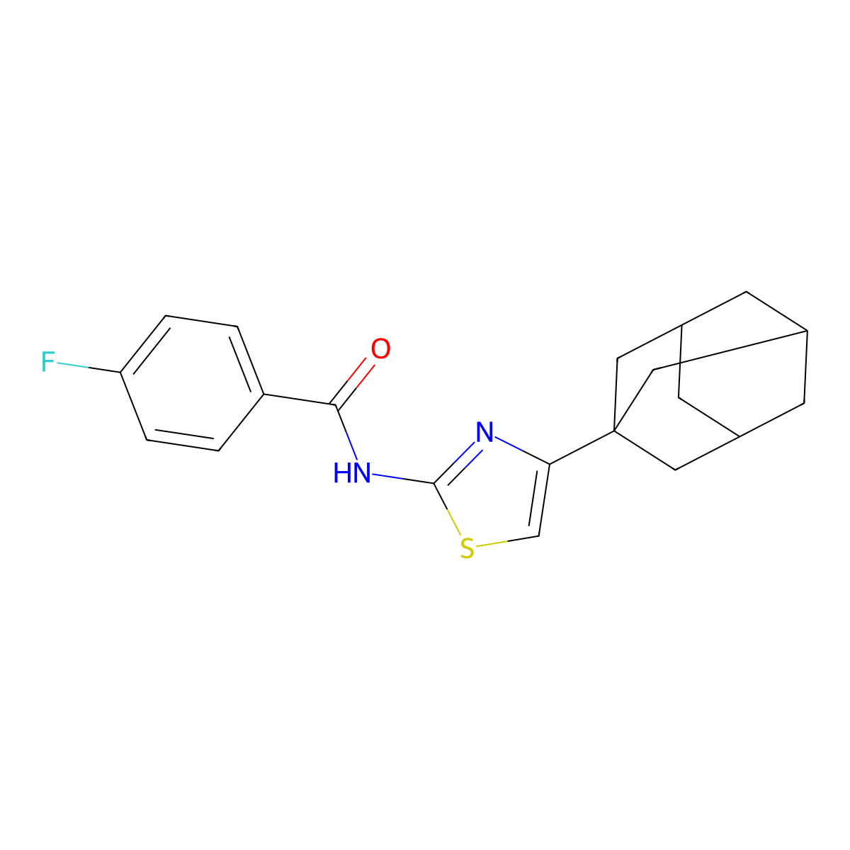 N-[4-(1-adamantyl)-1,3-thiazol-2-yl]-4-fluorobenzamide molecular structure, CAS 325475-22-7