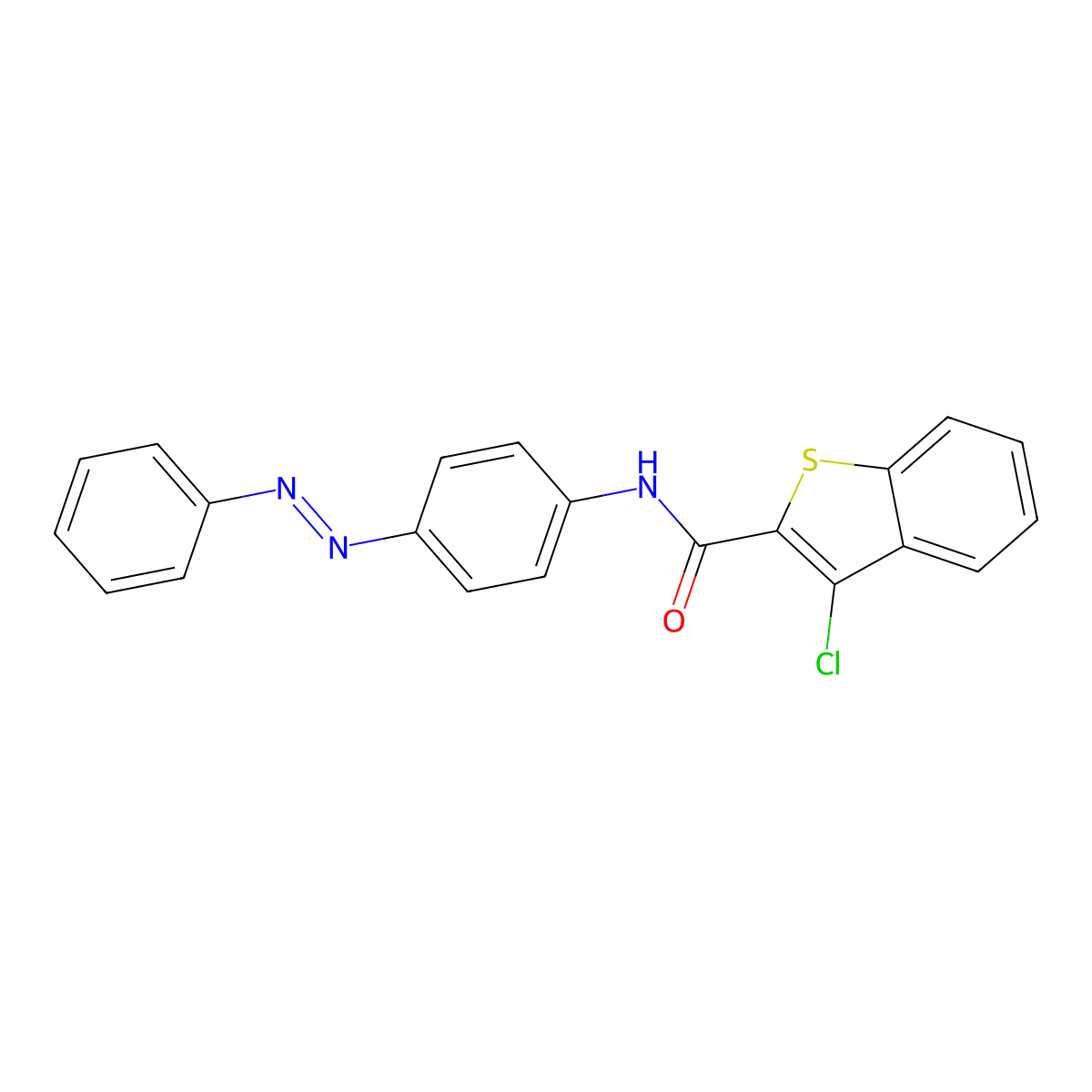3-Chloro-N-(4-(phenyldiazenyl)phenyl)-1-benzothiophene-2-carboxamide molecular structure, CAS 325479-70-7