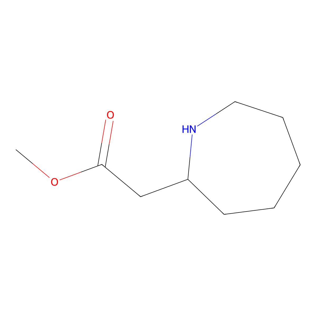 Methyl 2-(azepan-2-yl)acetate molecular structure, CAS 32548-22-4