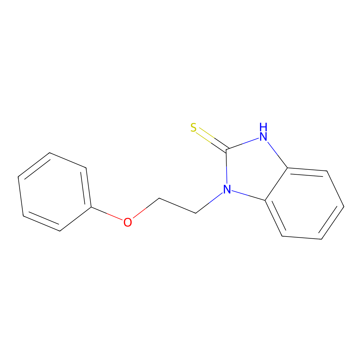 3-(2-phenoxyethyl)-1H-benzimidazole-2-thione molecular structure, CAS 325483-02-1