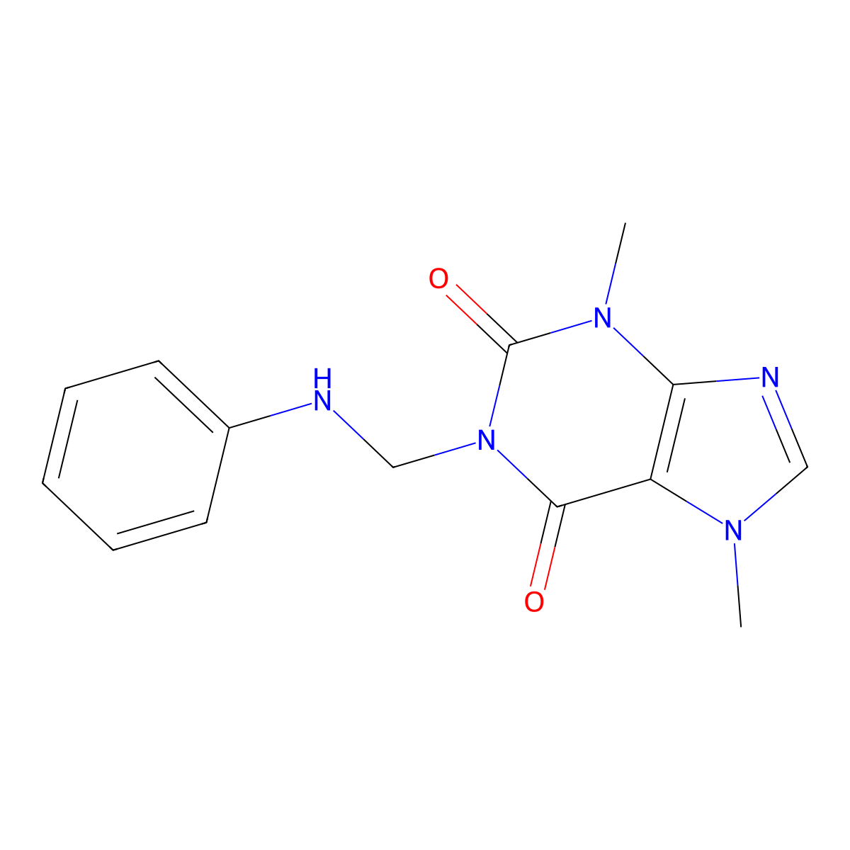 1-(anilinomethyl)-3,7-dimethyl-3,7-dihydro-1H-purine-2,6-dione molecular structure, CAS 325483-59-8