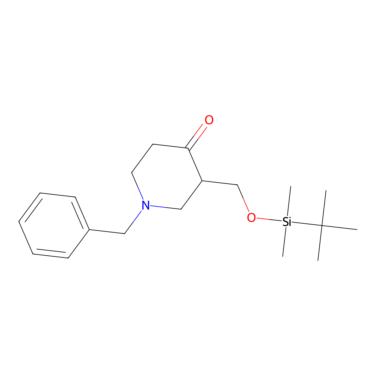 N-Benzy 3-(tert-butyldimethylsilanyloxymethyl)piperid-4-one molecular structure, CAS 325486-37-1
