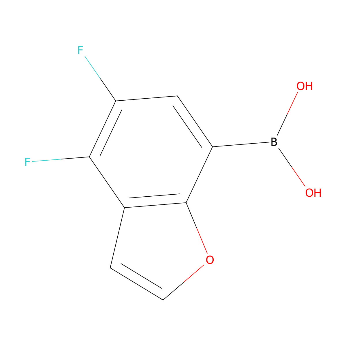 (4,5-Difluorobenzofuran-7-yl)boronic acid molecular structure, CAS 325486-39-3