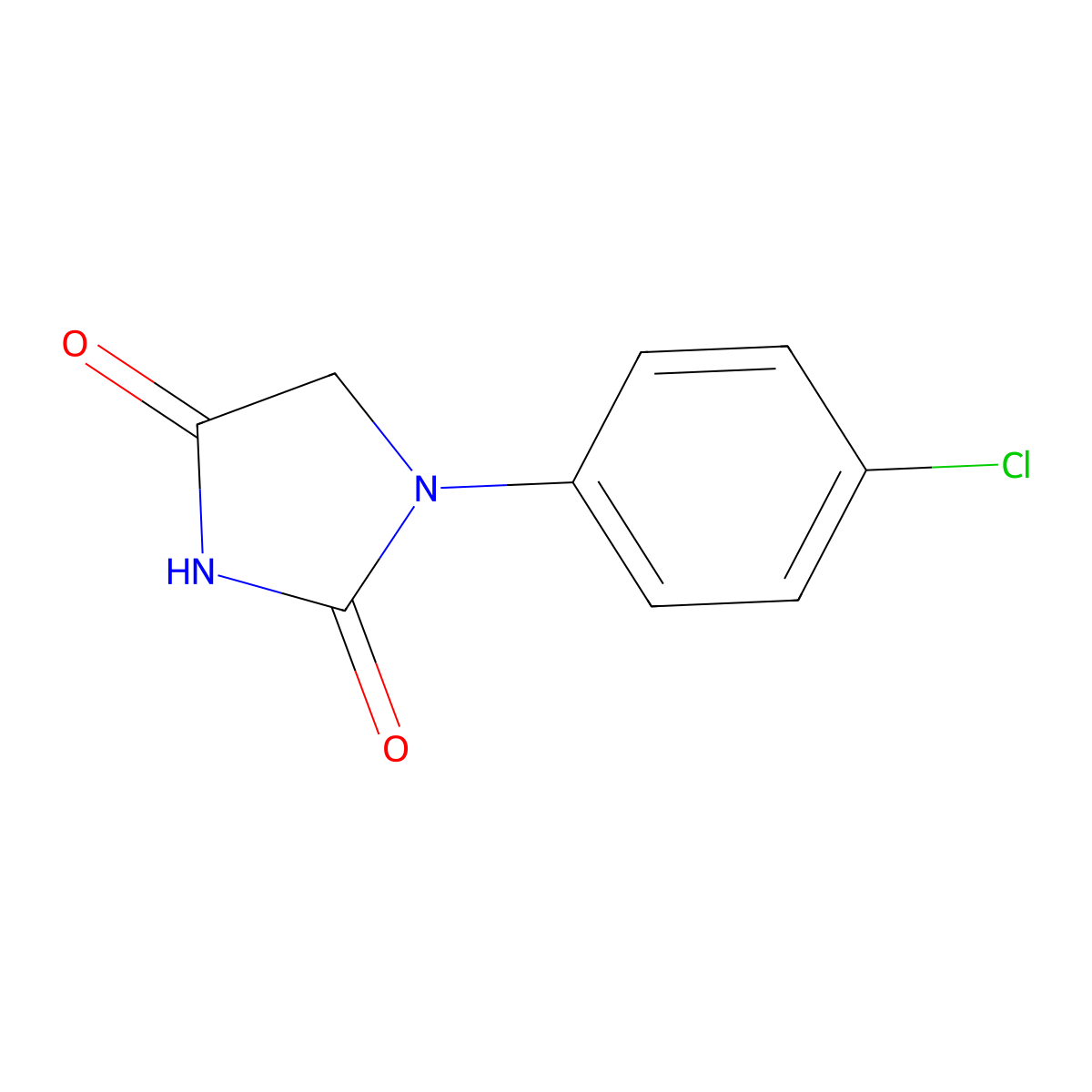 1-(4-Chlorophenyl)imidazolidine-2,4-dione molecular structure, CAS 32549-33-0
