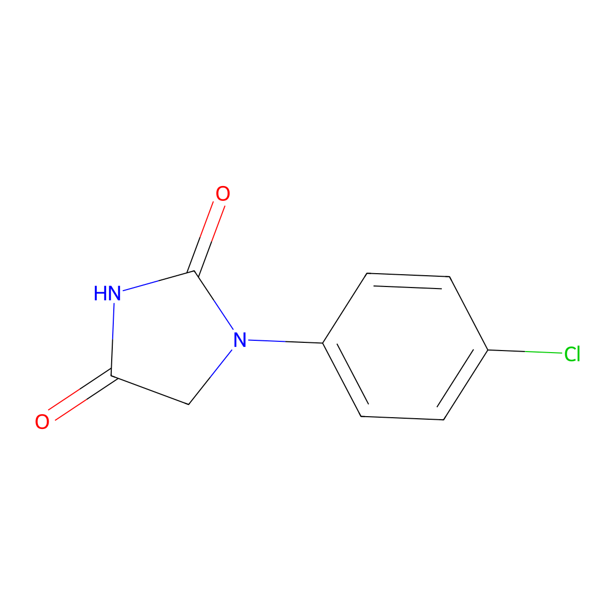 1-(4-Chlorophenyl)imidazolidine-2,4-dione molecular structure, CAS 32549-33-0