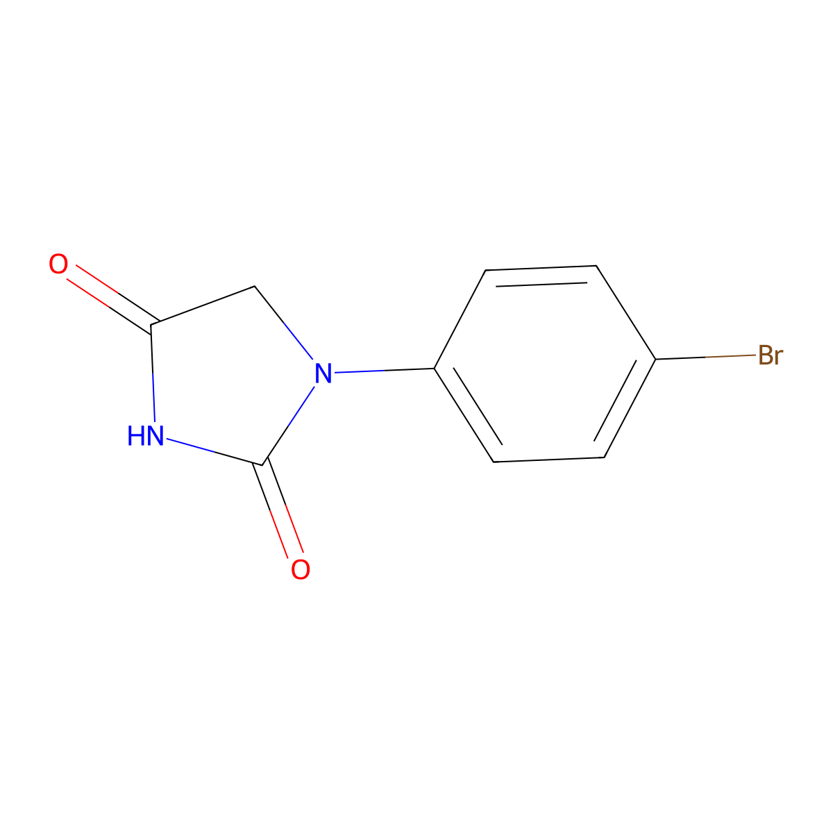 1-(4-Bromophenyl)-2,4-imidazolidinedione molecular structure, CAS 32549-34-1